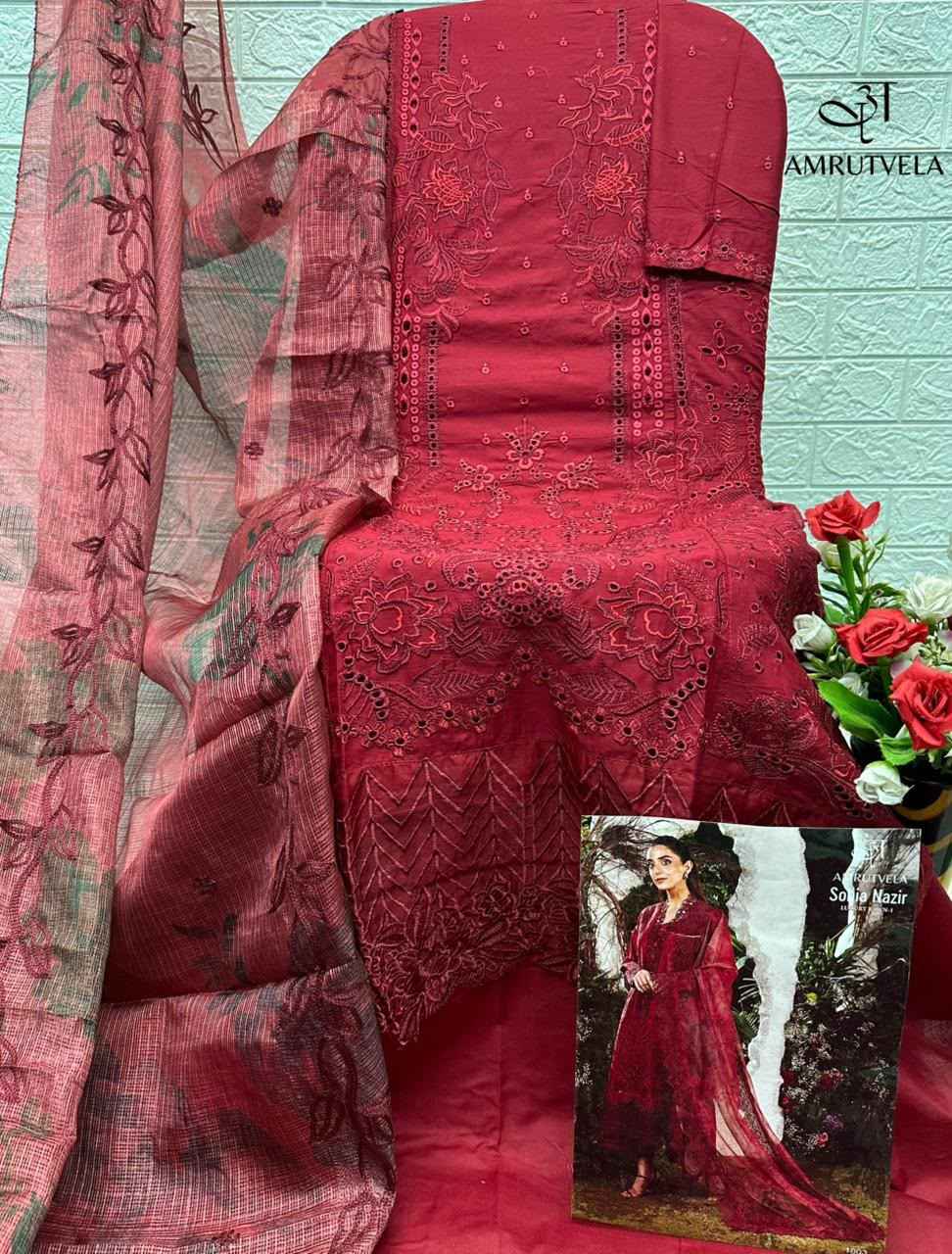 Amrutvela Sobia Nazir Lawn Cotton Dress Material 6 pcs Catalogue