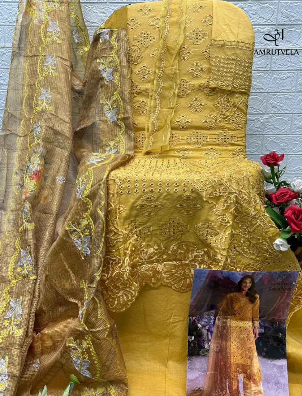 Amrutvela Sobia Nazir Lawn Cotton Dress Material 6 pcs Catalogue