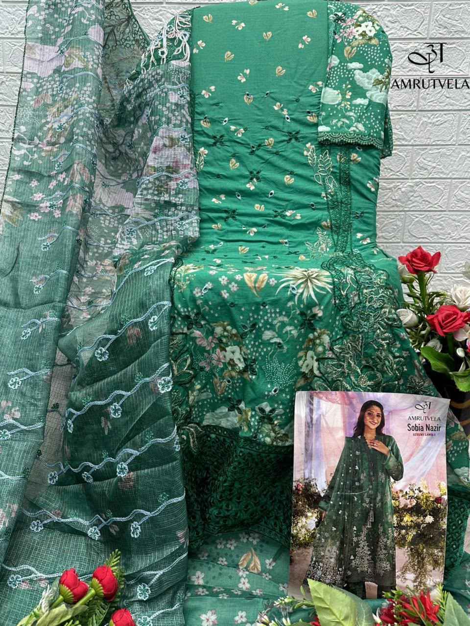Amrutvela Sobia Nazir Lawn Cotton Dress Material 6 pcs Catalogue