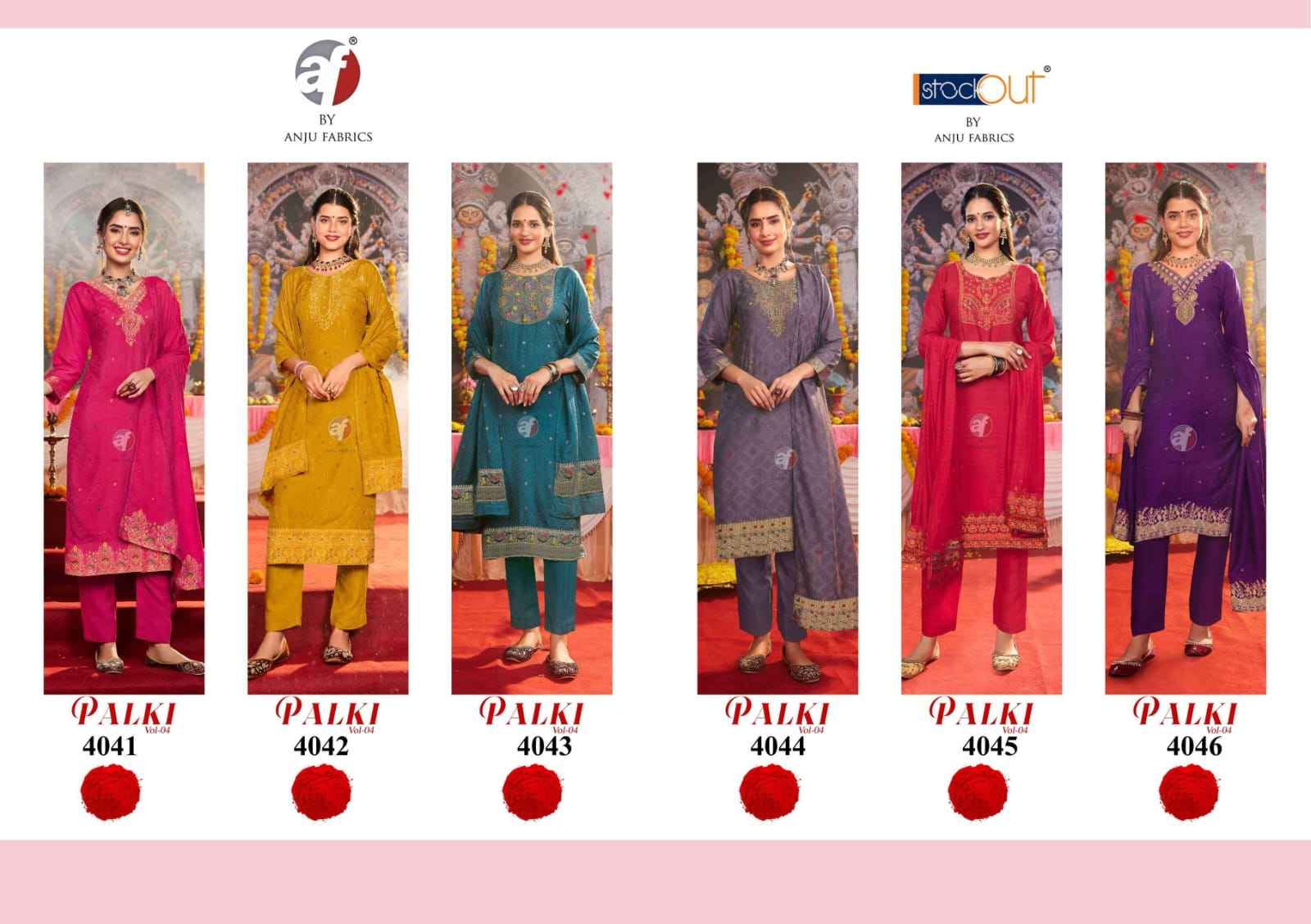 Anju Fabrics Palki Vol 4 Muslin Kurti Combo 6 pcs Catalogue