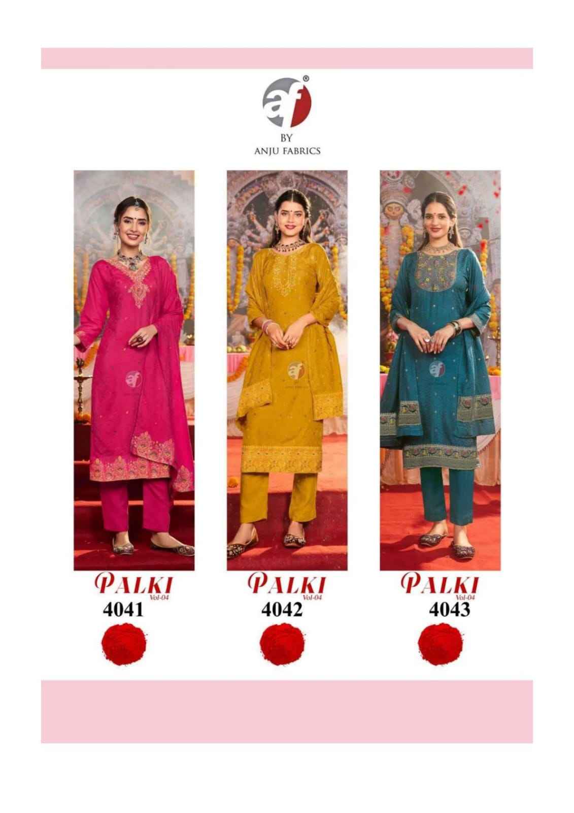 Anju Fabrics Palki Vol 4 Muslin Kurti Combo 6 pcs Catalogue