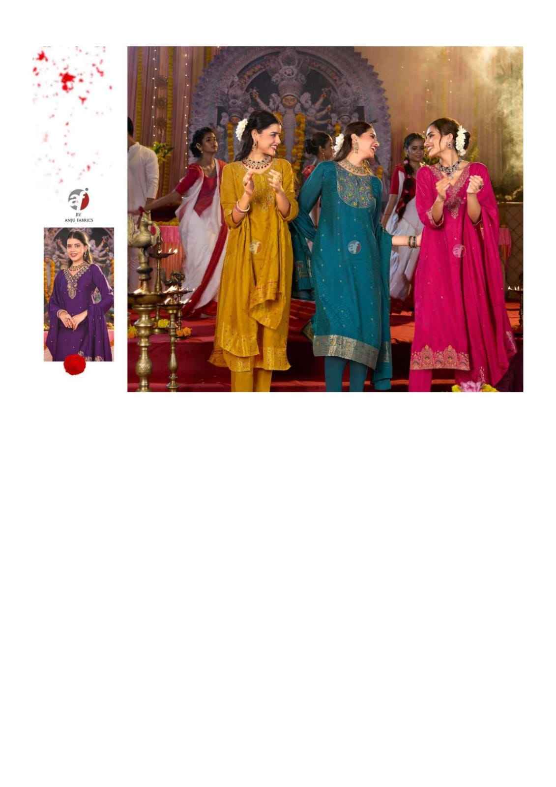 Anju Fabrics Palki Vol 4 Muslin Kurti Combo 6 pcs Catalogue