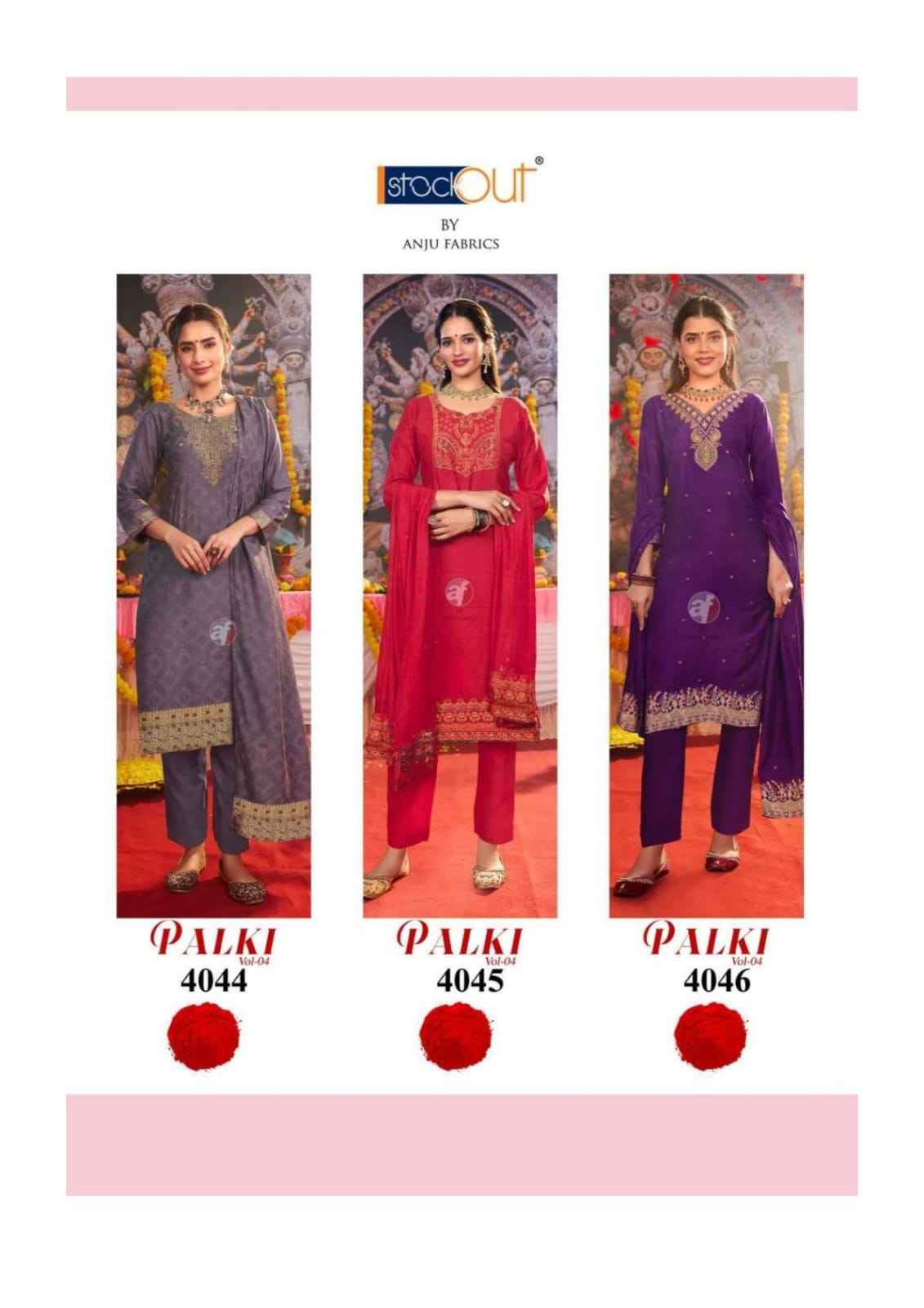 Anju Fabrics Palki Vol 4 Muslin Kurti Combo 6 pcs Catalogue