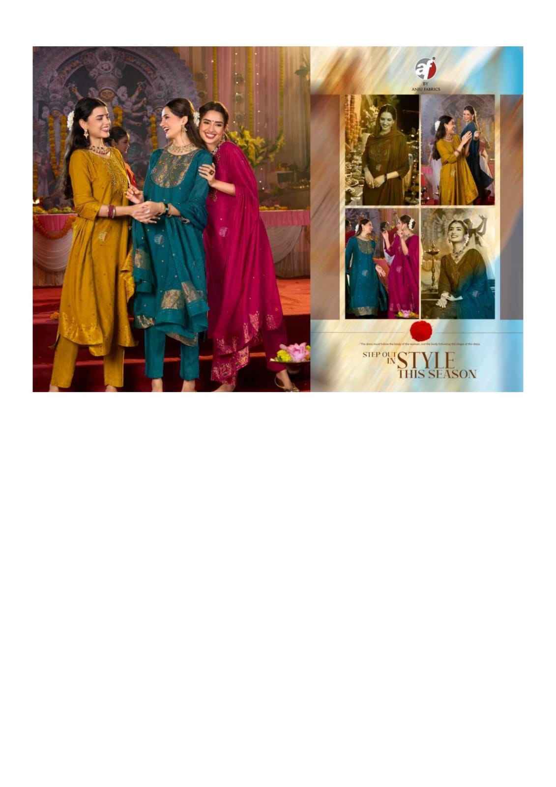 Anju Fabrics Palki Vol 4 Muslin Kurti Combo 6 pcs Catalogue