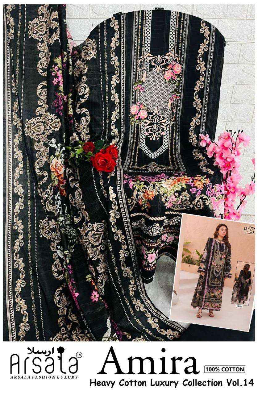 Arsala Fashion Amira Vol 14 Cotton Dress Material 6 pcs Catalogue