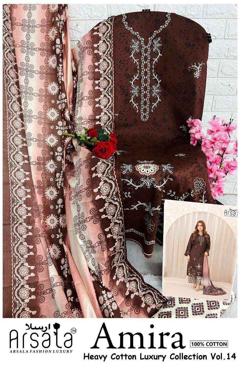 Arsala Fashion Amira Vol 14 Cotton Dress Material 6 pcs Catalogue