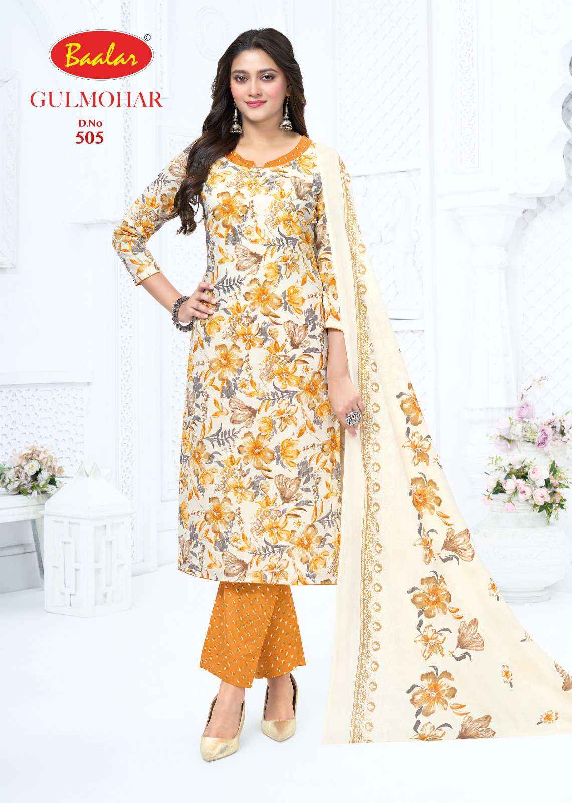 Baalar Gulmohar Vol 5 Lawn Cotton Dress Material 12 pcs Catalogue
