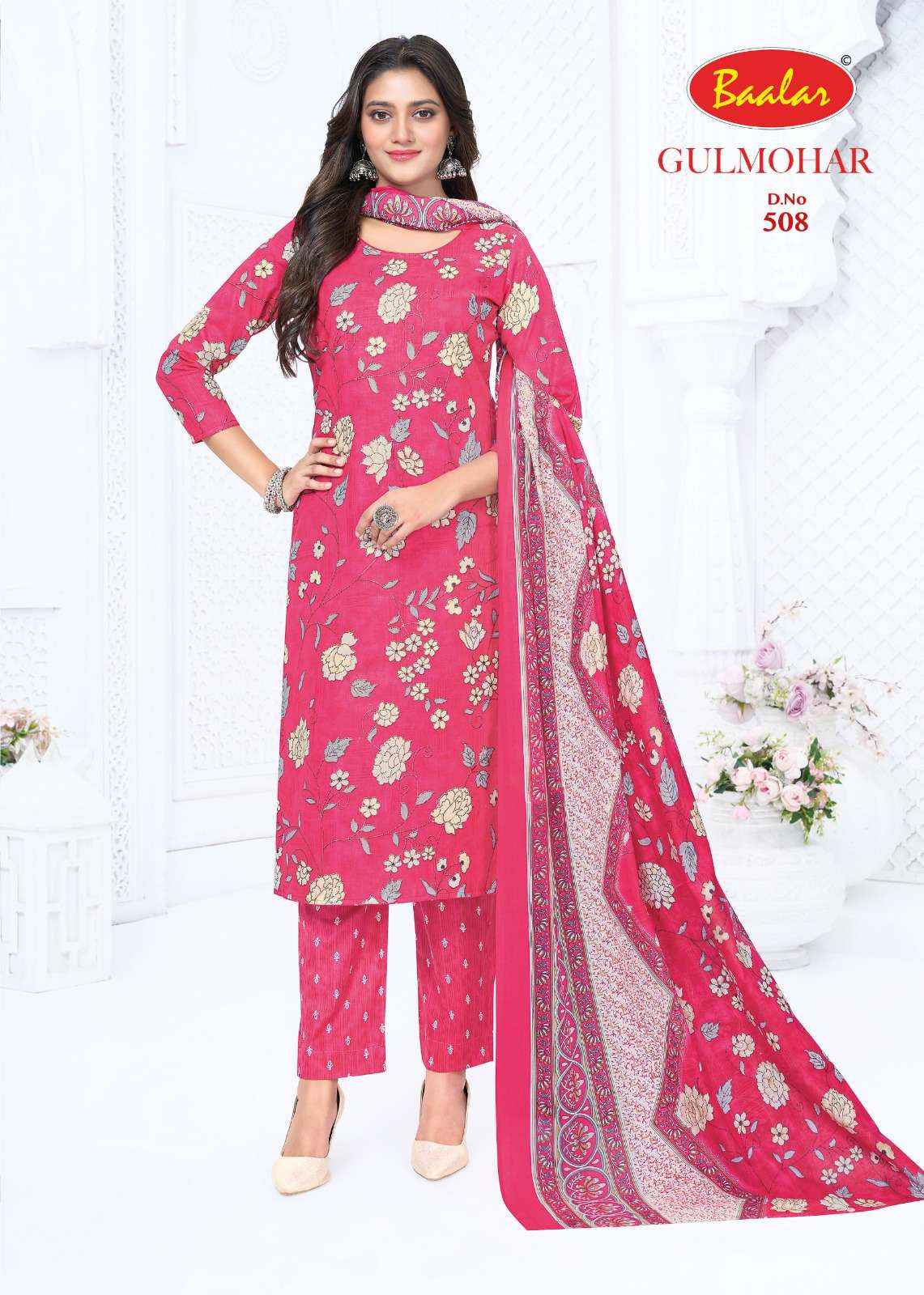 Baalar Gulmohar Vol 5 Lawn Cotton Dress Material 12 pcs Catalogue