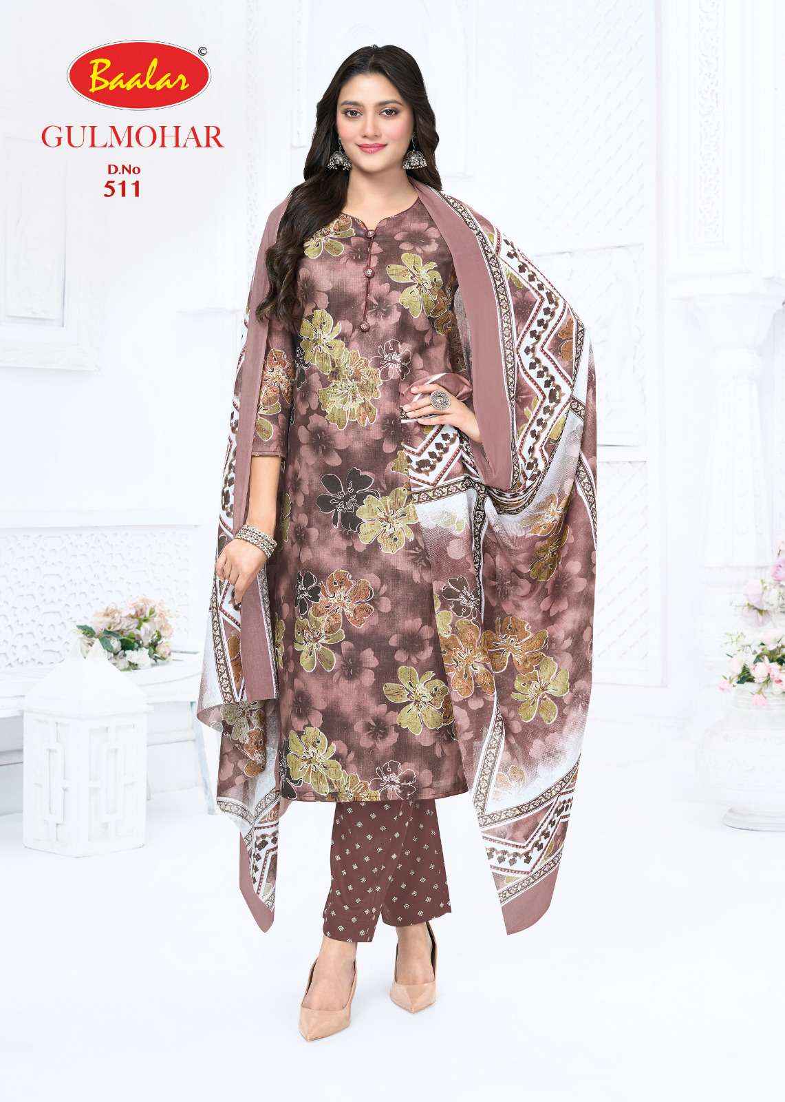 Baalar Gulmohar Vol 5 Lawn Cotton Dress Material 12 pcs Catalogue