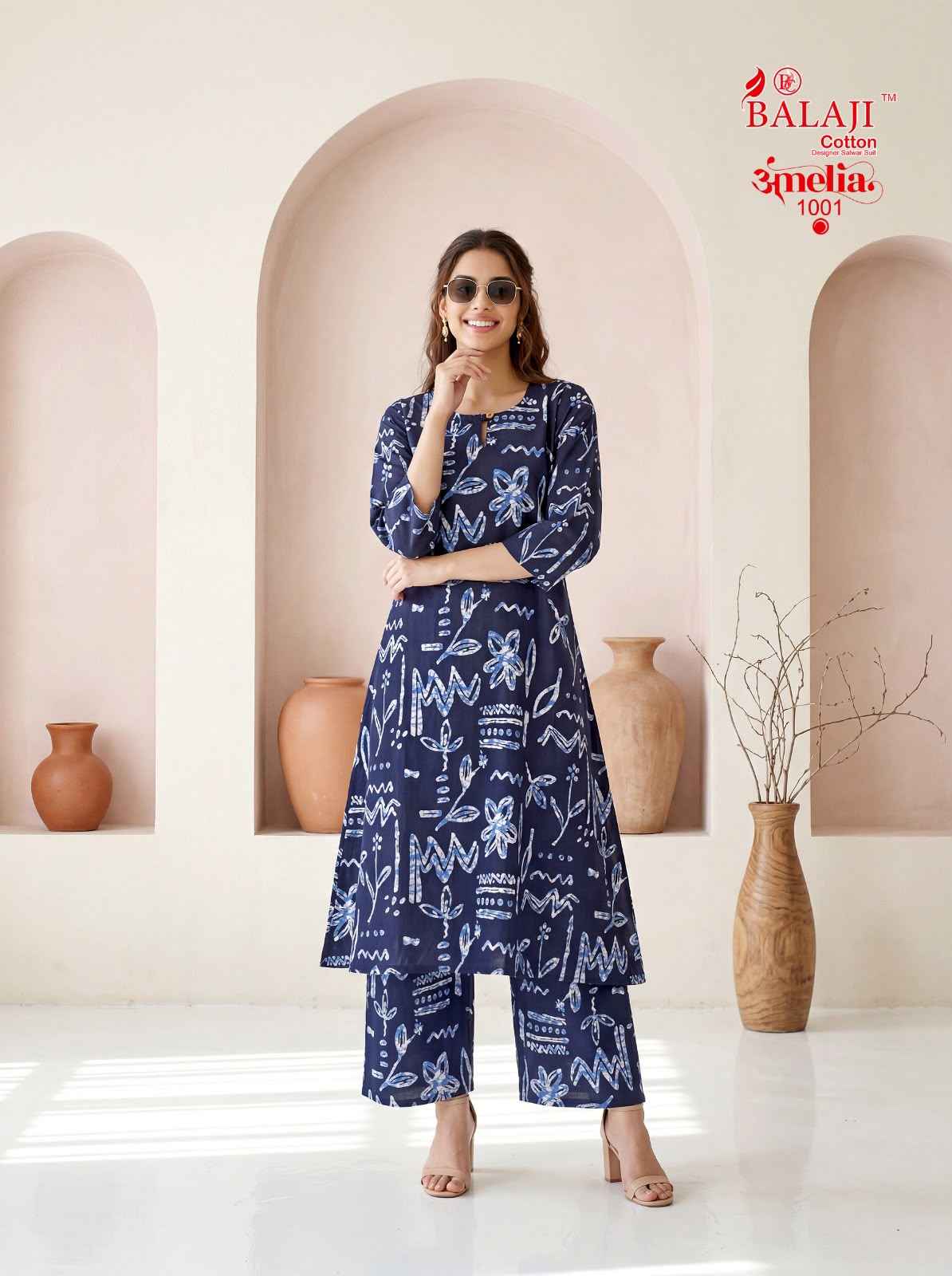 Balaji Amelia Vol 1 Long Cotton Co Ord Set 8 pcs Catalogue