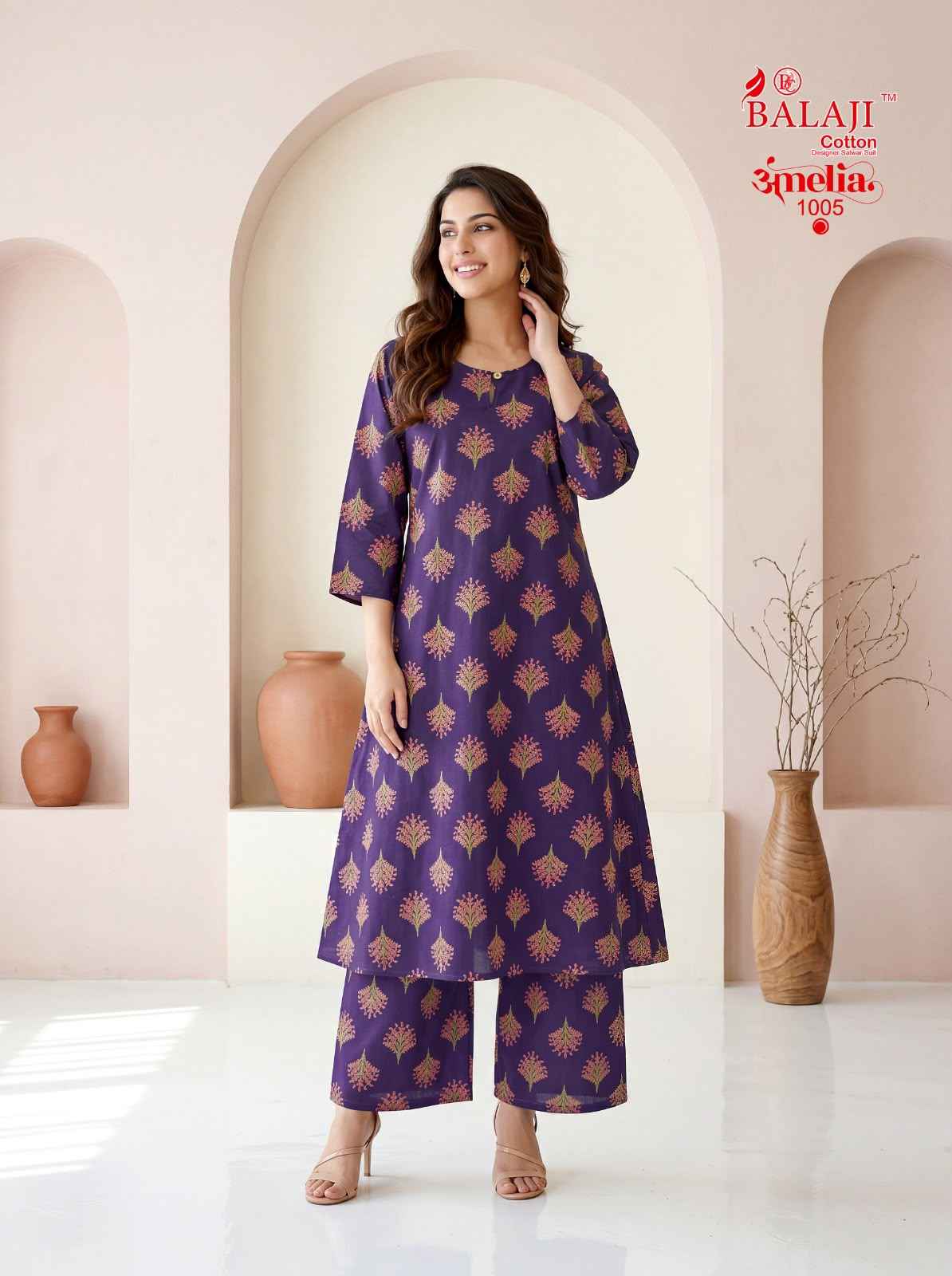 Balaji Amelia Vol 1 Long Cotton Co Ord Set 8 pcs Catalogue