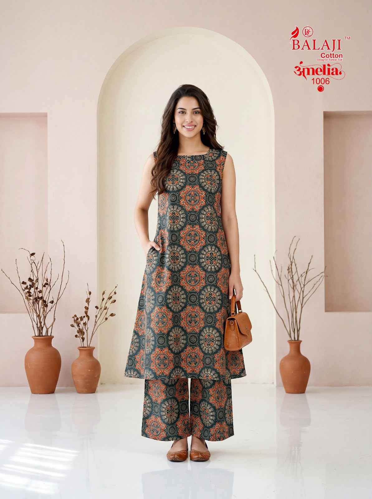 Balaji Amelia Vol 1 Long Cotton Co Ord Set 8 pcs Catalogue