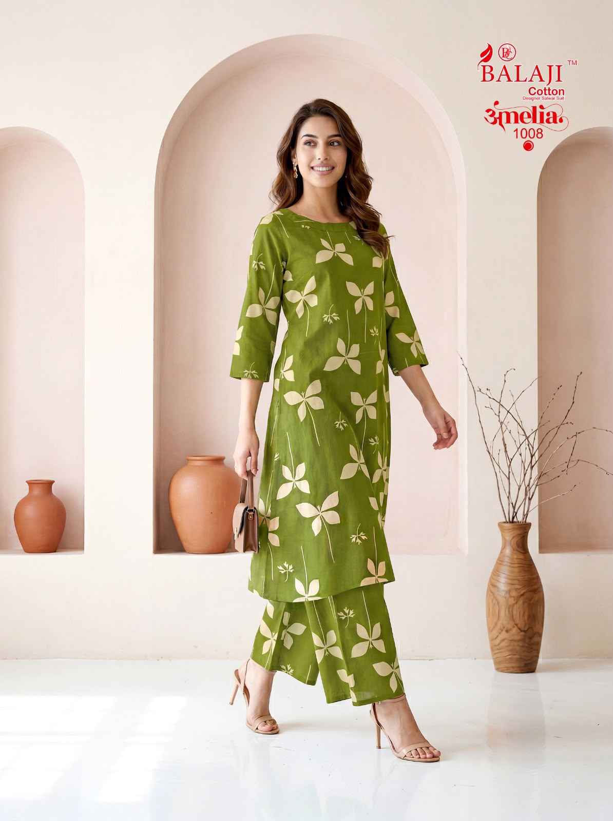 Balaji Amelia Vol 1 Long Cotton Co Ord Set 8 pcs Catalogue