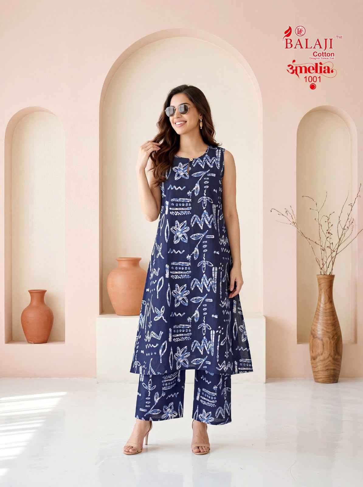 Balaji Amelia Vol 1 Long Cotton Co Ord Set 8 pcs Catalogue