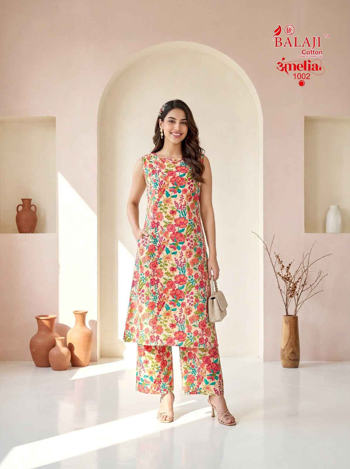 Balaji Amelia Vol 1 Long Cotton Co Ord Set 8 pcs Catalogue