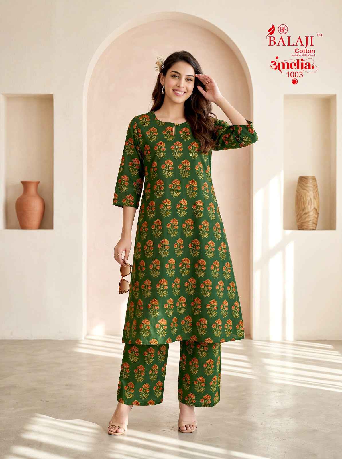 Balaji Amelia Vol 1 Long Cotton Co Ord Set 8 pcs Catalogue