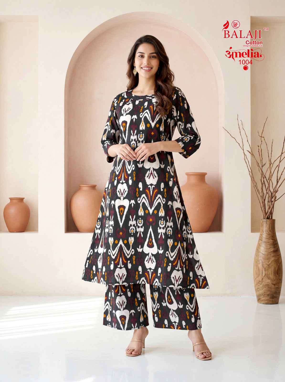 Balaji Amelia Vol 1 Long Cotton Co Ord Set 8 pcs Catalogue