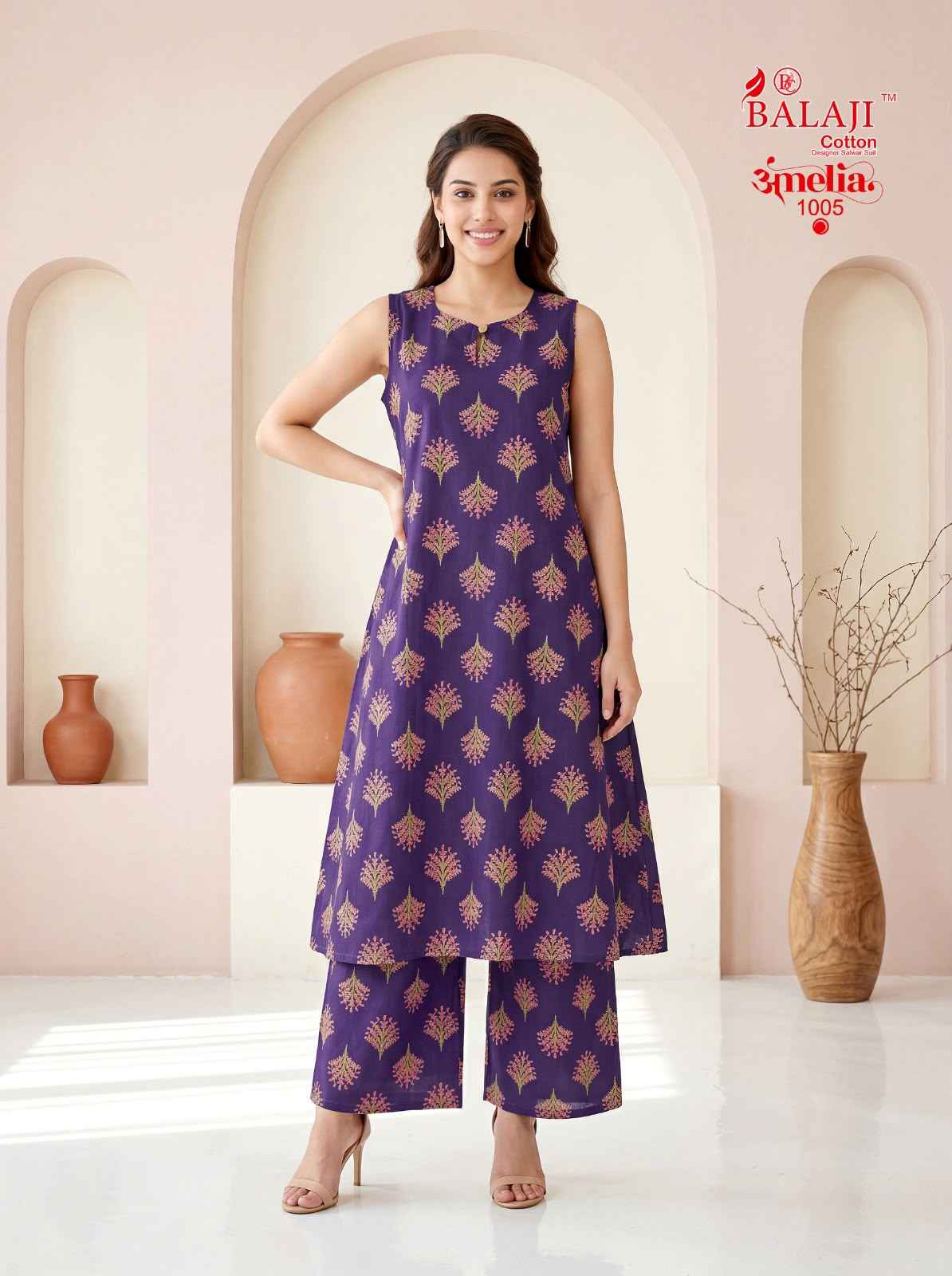 Balaji Amelia Vol 1 Long Cotton Co Ord Set 8 pcs Catalogue