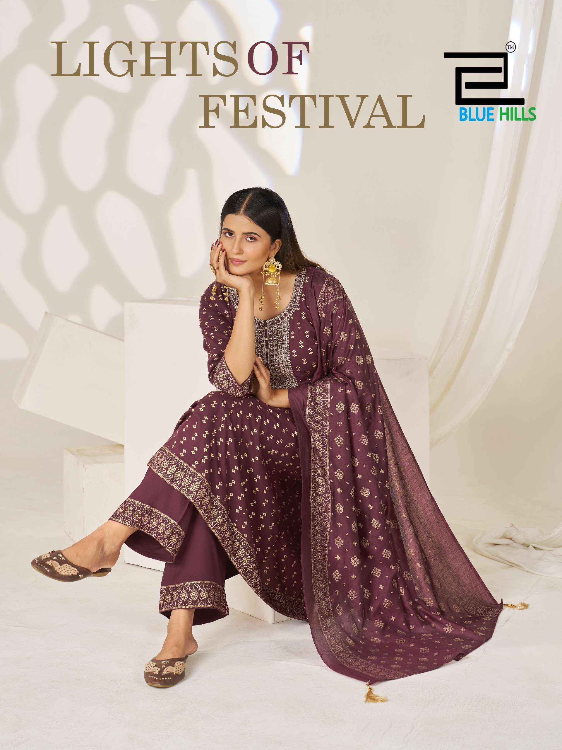 Blue Hills Light Of Festival Rayon Kurti Combo 6 pcs Catalogue
