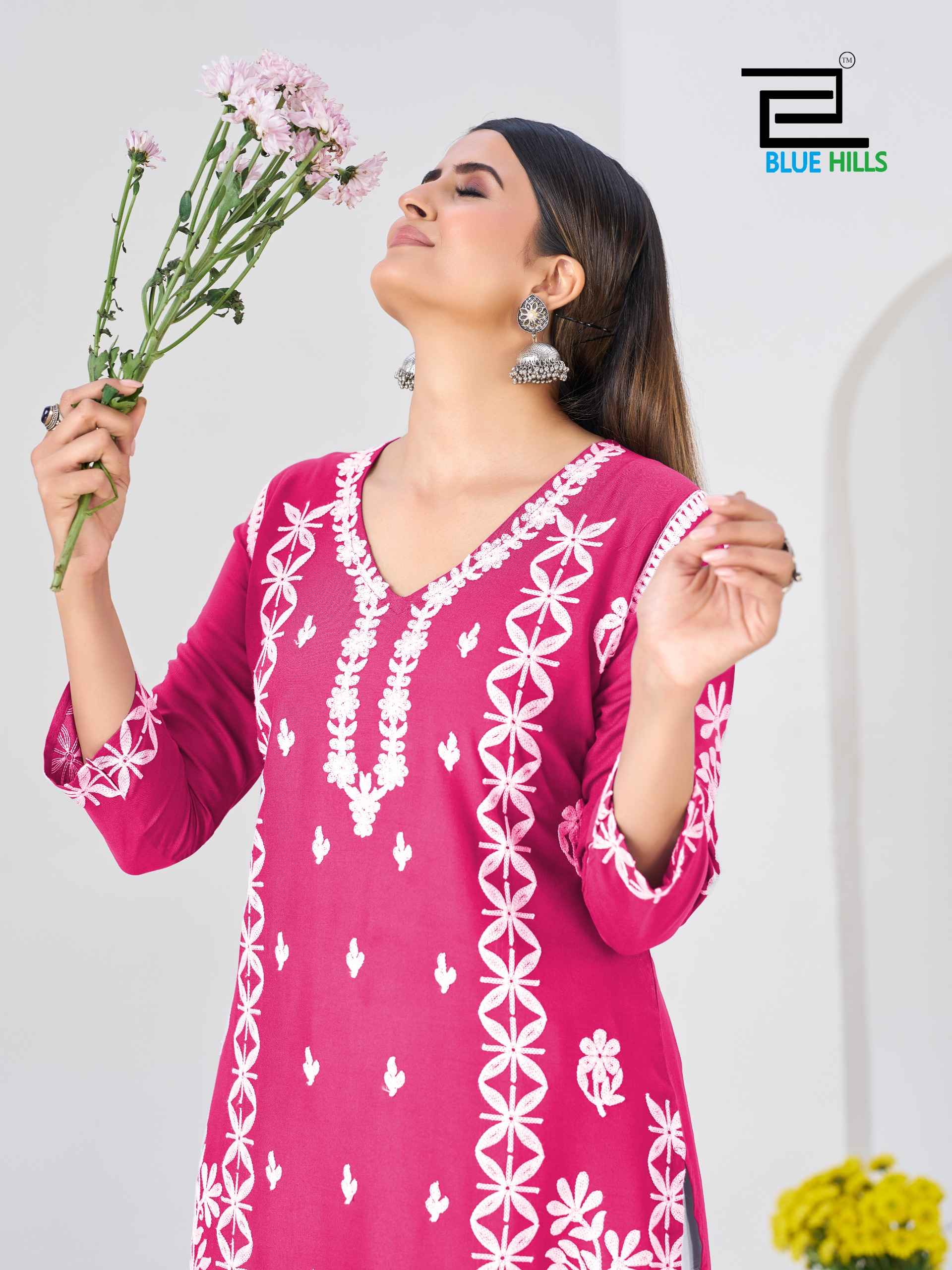 Blue Hills Messi Rayon Kurti With Plazzo 6 pcs Catalogue