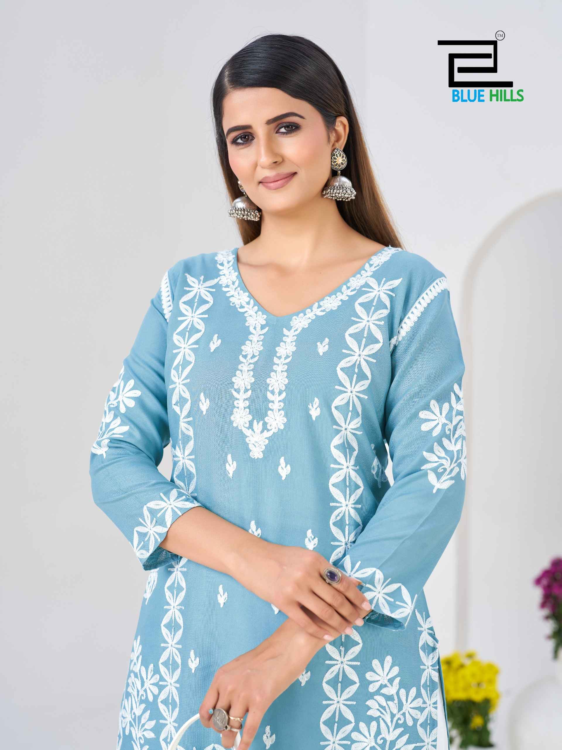 Blue Hills Messi Rayon Kurti With Plazzo 6 pcs Catalogue