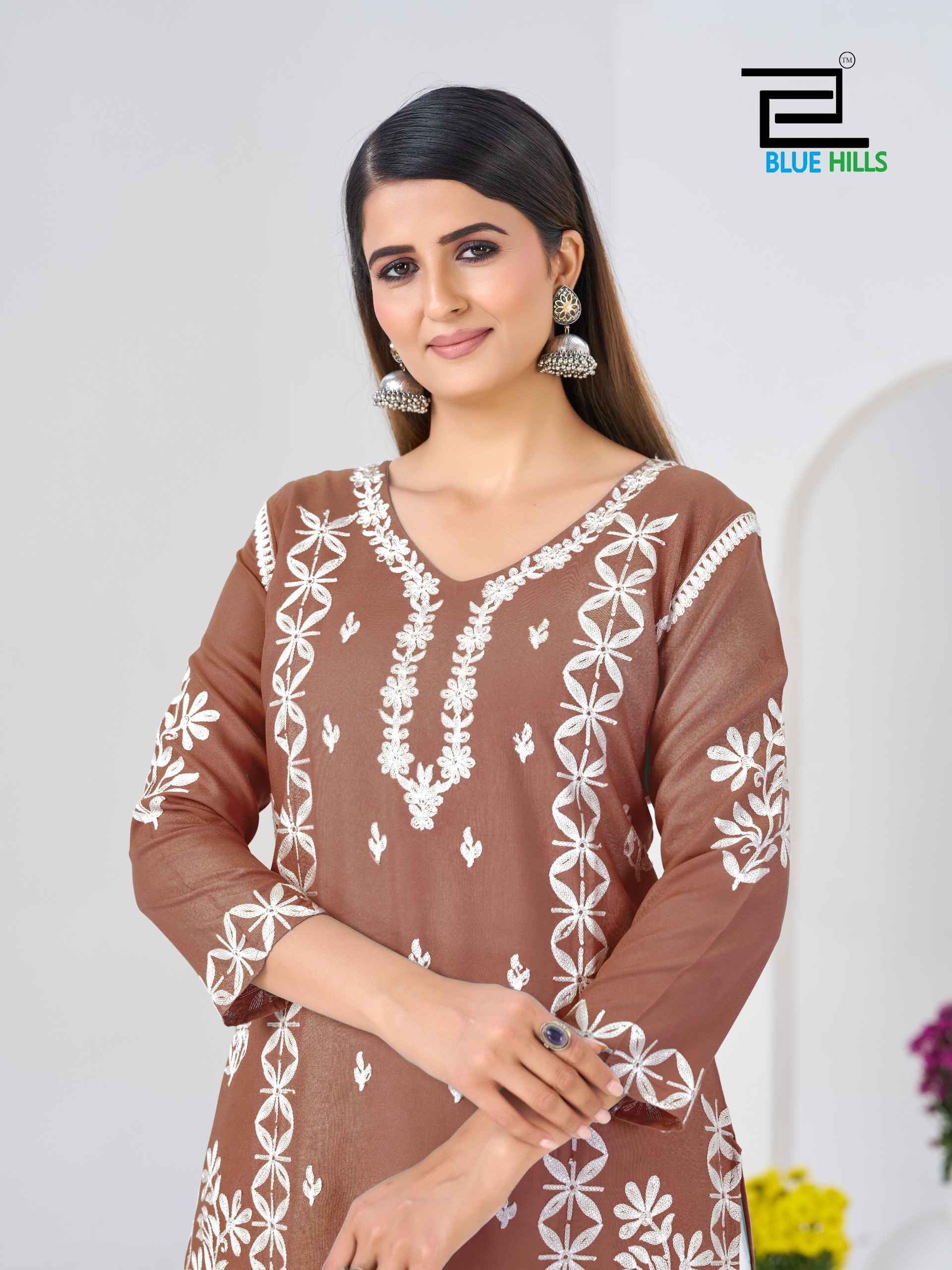 Blue Hills Messi Rayon Kurti With Plazzo 6 pcs Catalogue