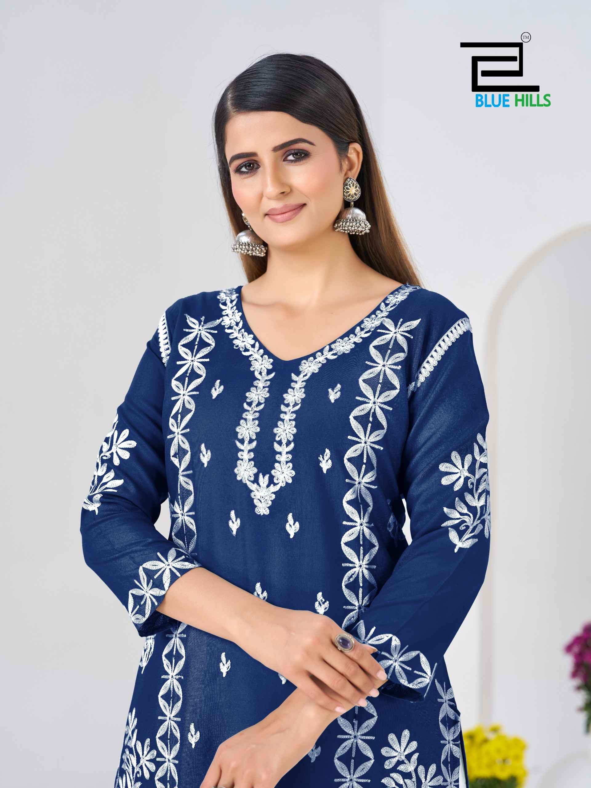 Blue Hills Messi Rayon Kurti With Plazzo 6 pcs Catalogue