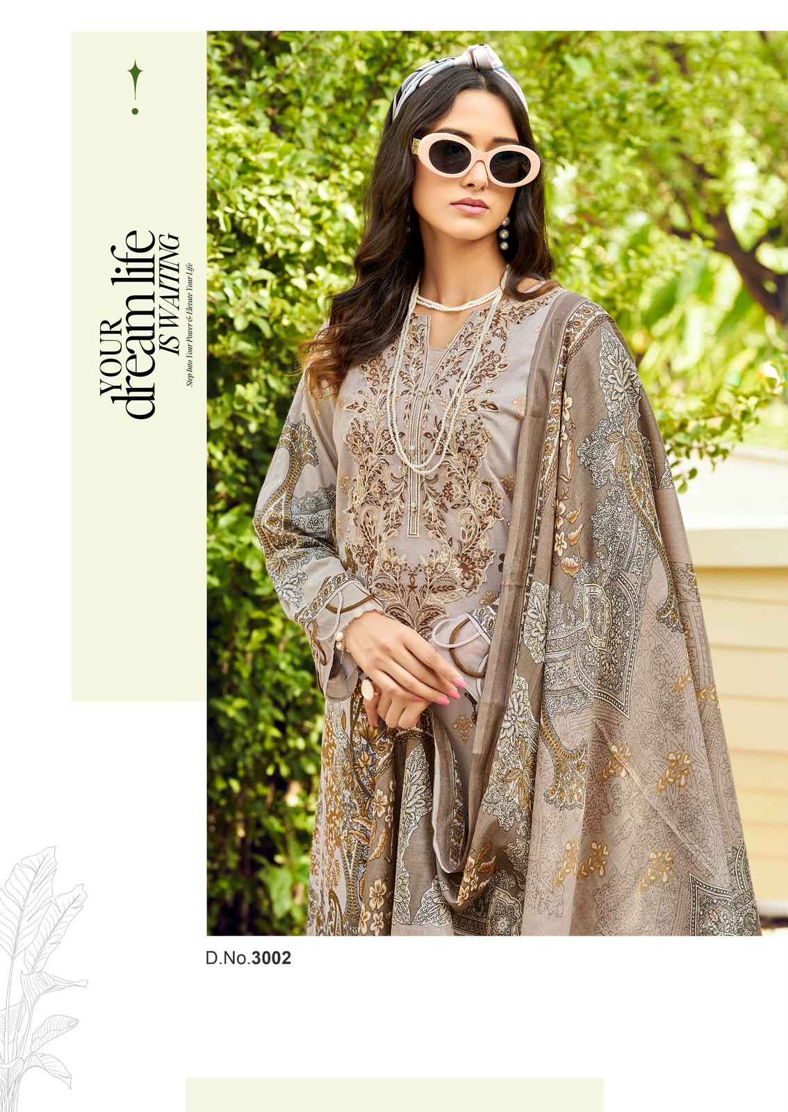 Cosmos Jazmin Vol 3 Lawn Cotton Dress Material 6 pcs Catalogue
