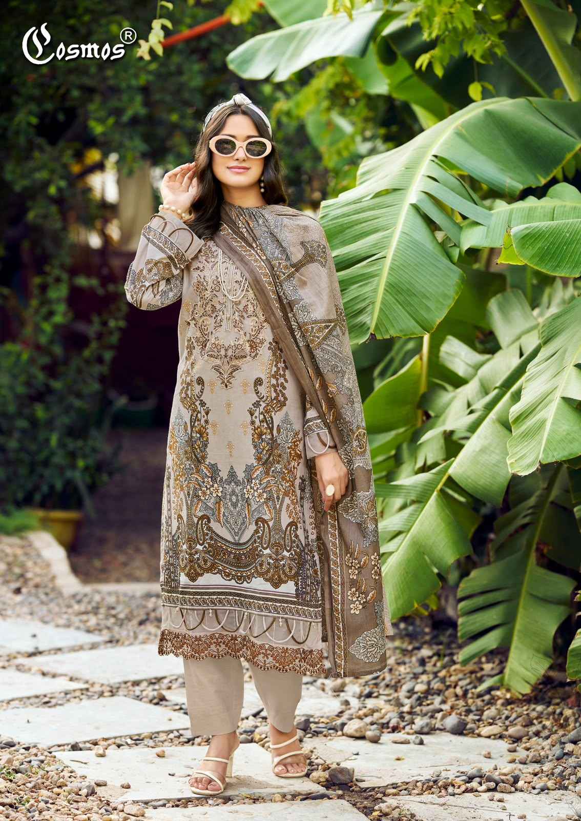 Cosmos Jazmin Vol 3 Lawn Cotton Dress Material 6 pcs Catalogue