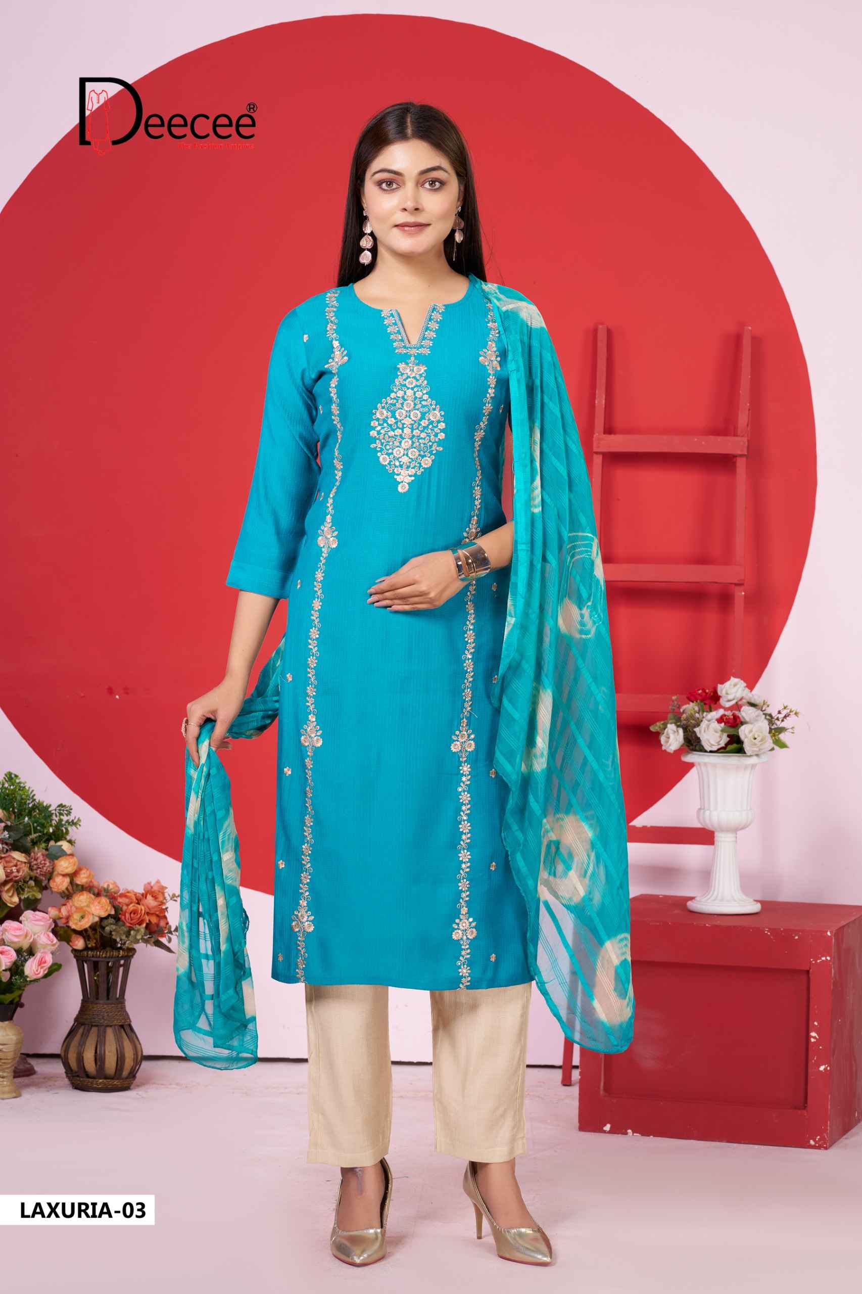 Deecee Lazuria Barlin Kurti Combo 6 Pc Catalog