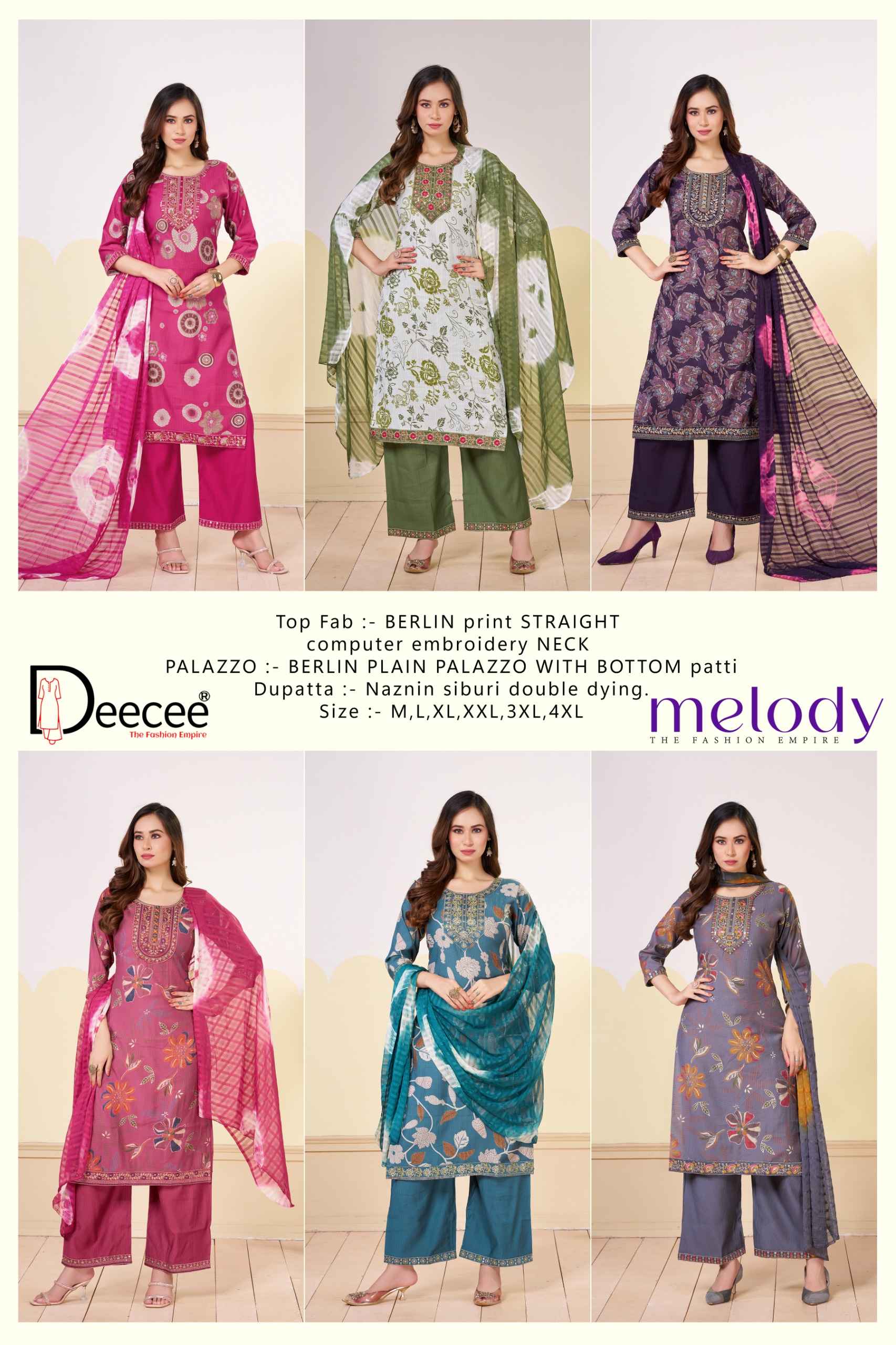Deecee Melody Barlin Kurti Combo 6 Pc Catalog
