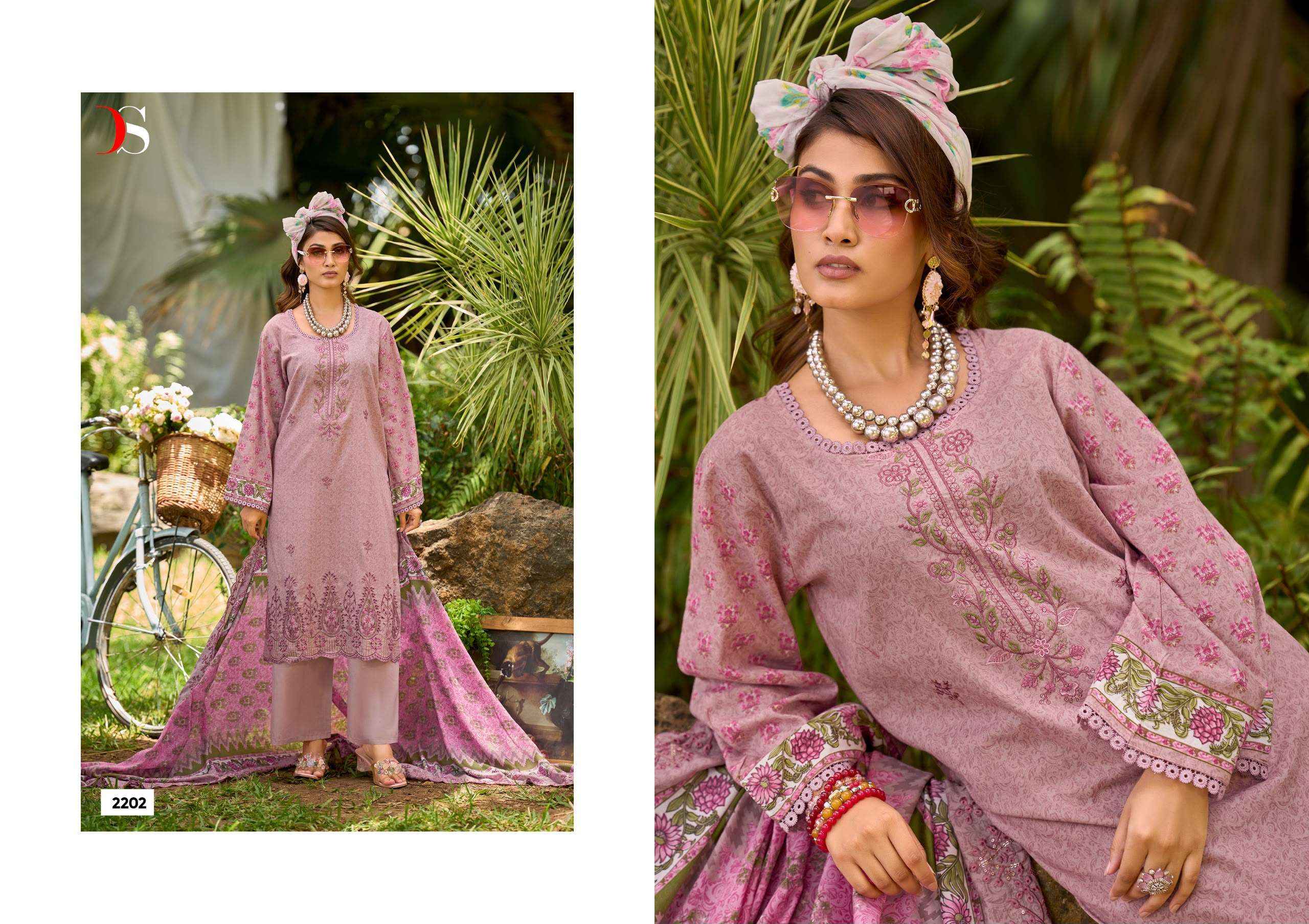 Deepsy Bin Saeed Vol 22 Cotton Dress Material 8 pcs Catalogue