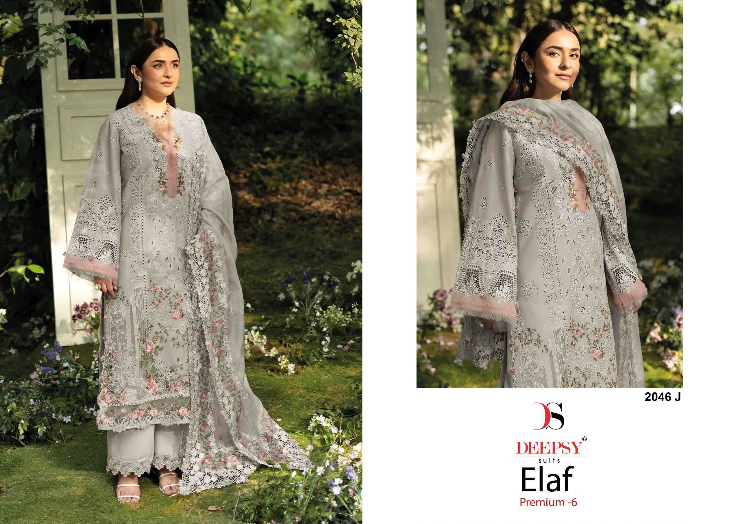 Deepsy Elaf Premium Vol 6 D No 2046 IJKL Cotton Dress Material 4 pcs Catalogue