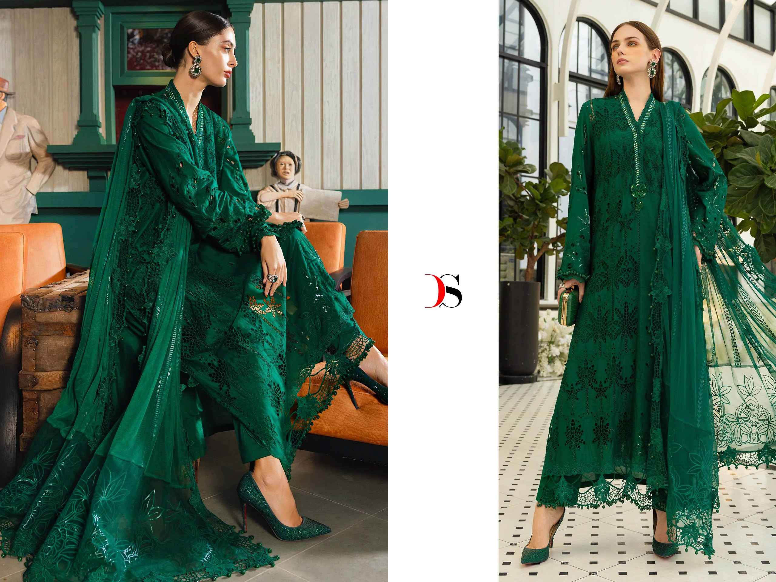 Deepsy Maria B Embroidered Vol 5 Cotton Dress Material 6 pcs Catalogue