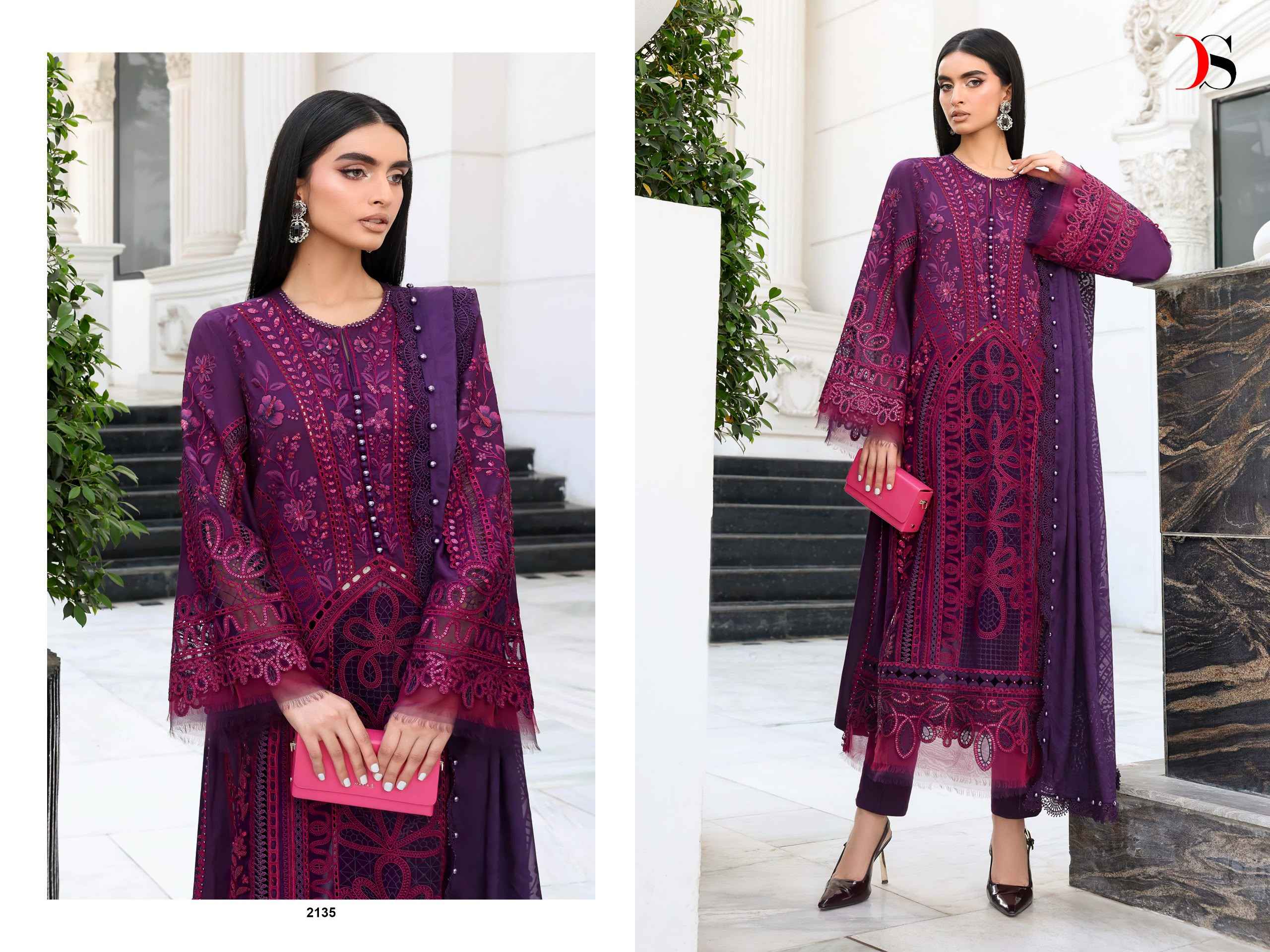 Deepsy Maria B Embroidered Vol 5 Cotton Dress Material 6 pcs Catalogue