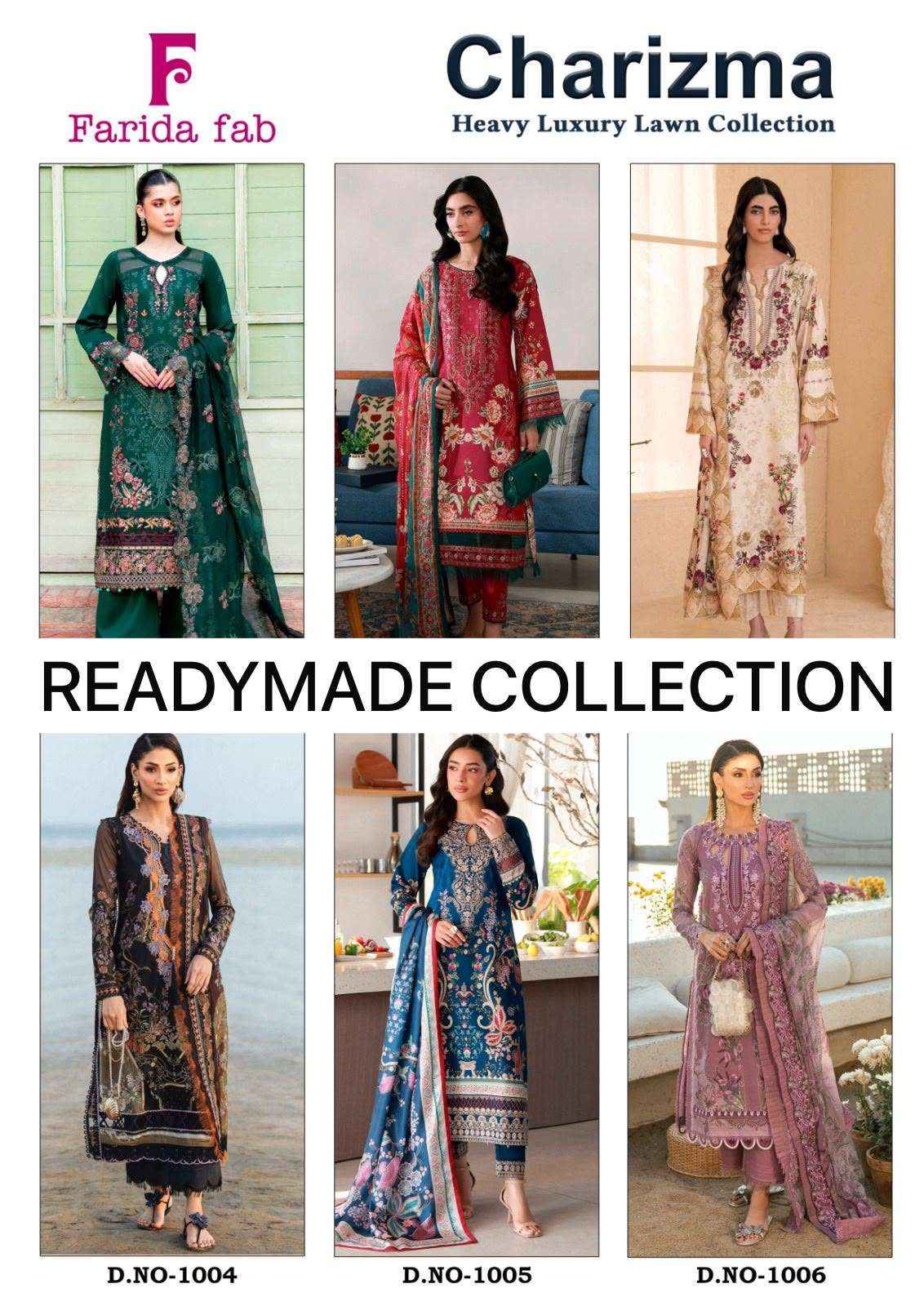 Farida Fab Charizma Readymade Cotton Dress 6 pcs Catalogue