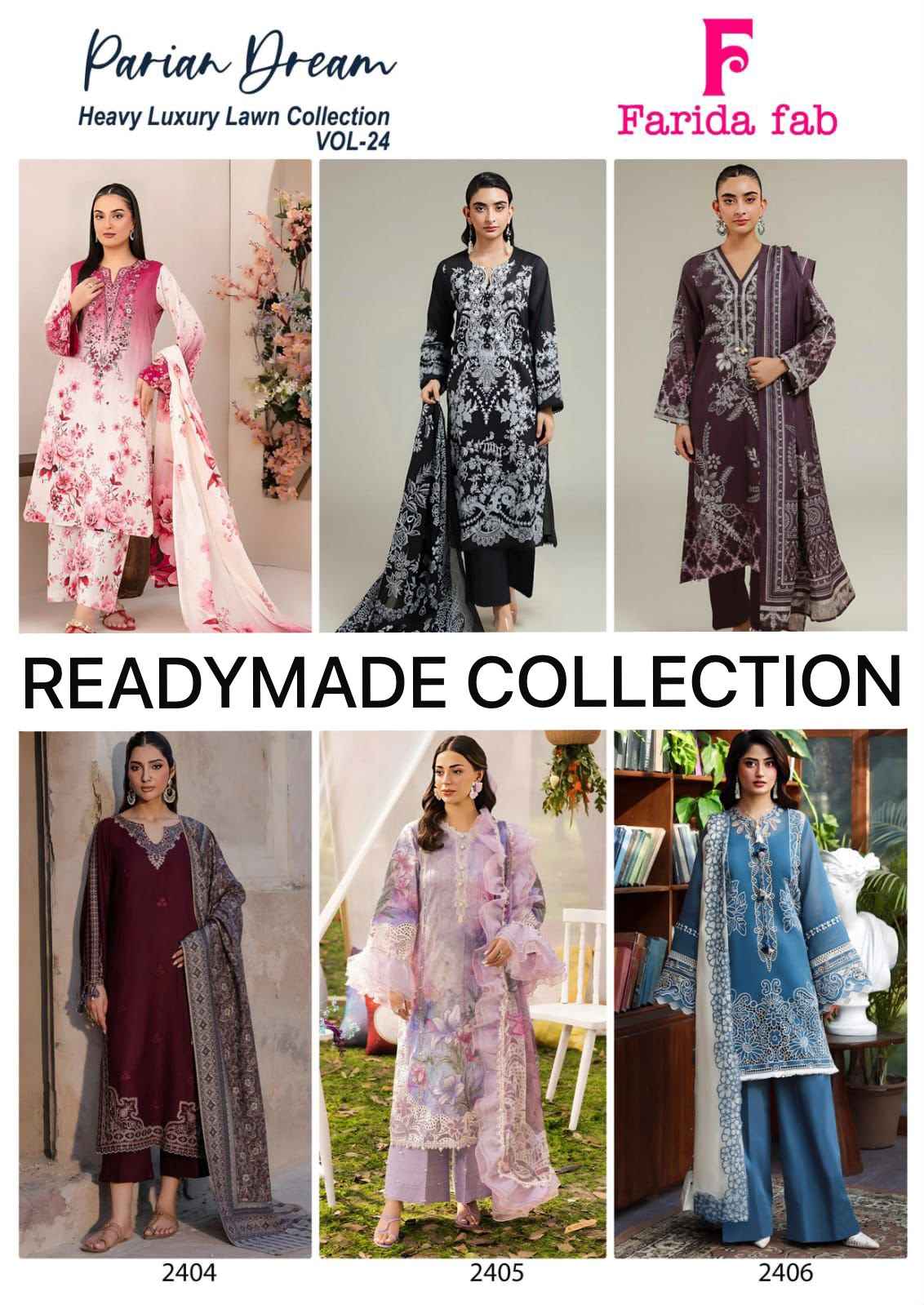 Farida Fab Parian Dream Vol 24 Redymade Cotton Dress 6 pcs Catalogue