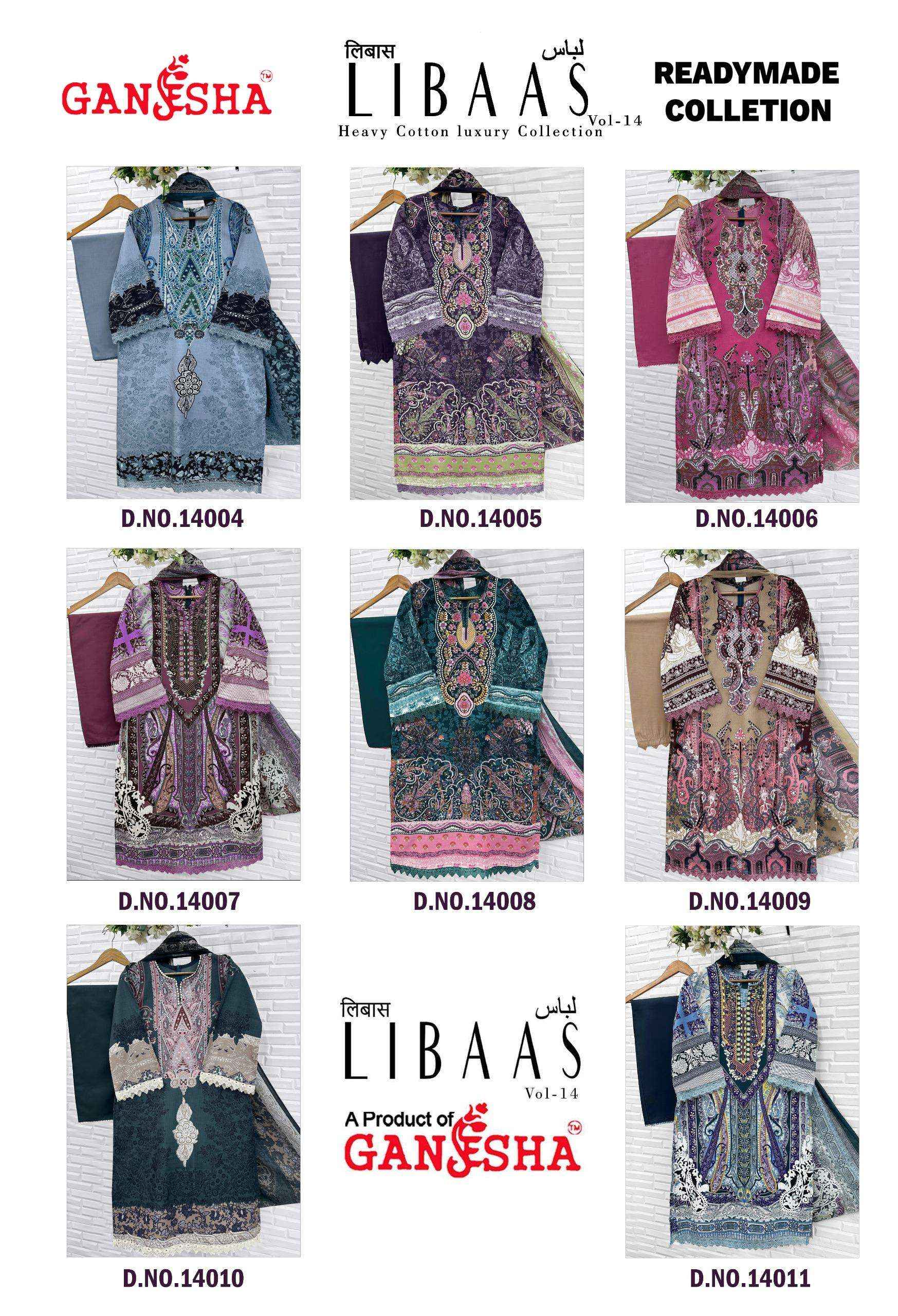 Ganesha Libaas Vol 14 Readymade Lawn Cotton Dress 8 pcs Catalogue