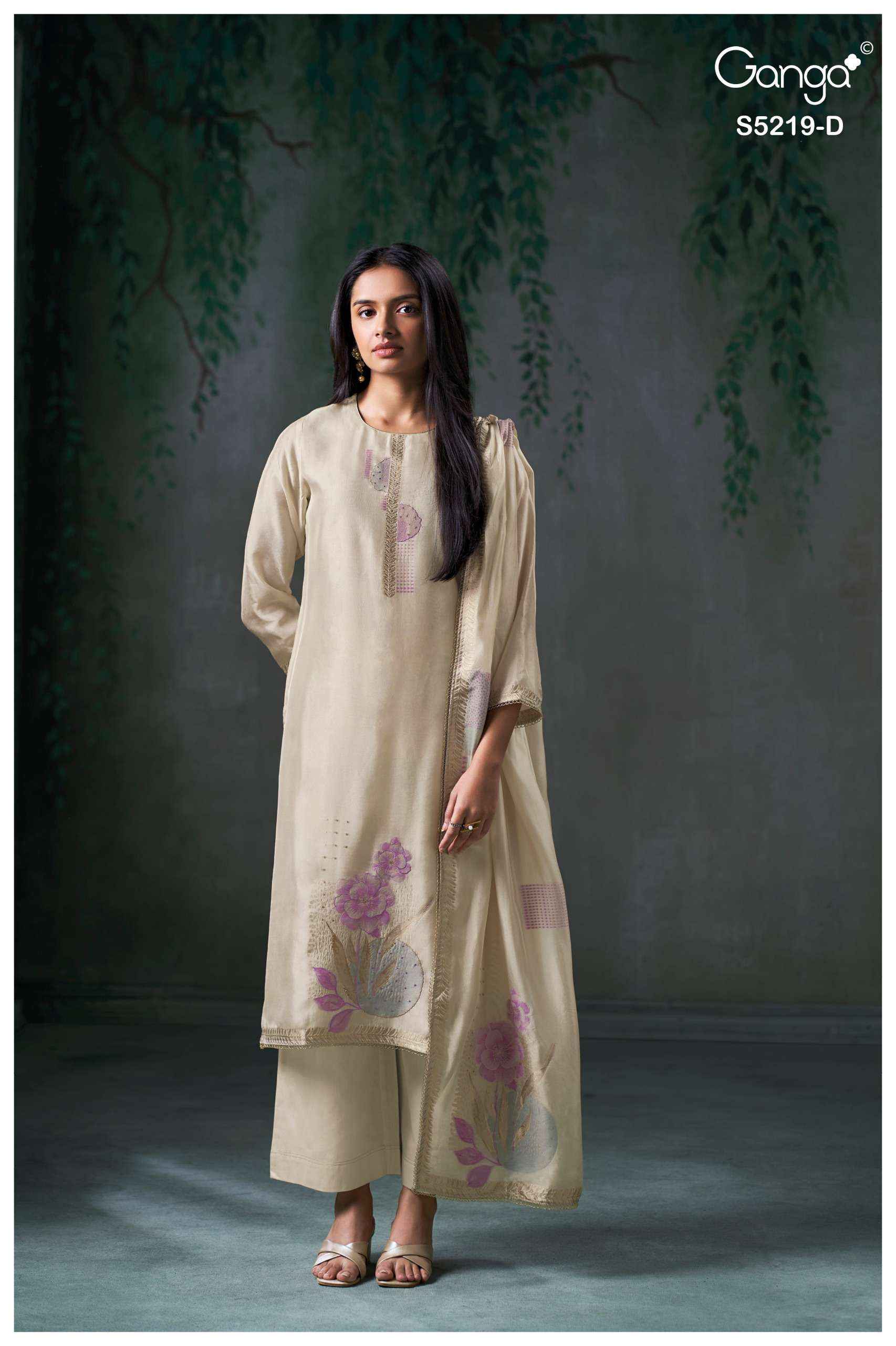 Ganga Jeeshka 5219 Viscose Jacqurad Dress Material 6 pcs Catalogue