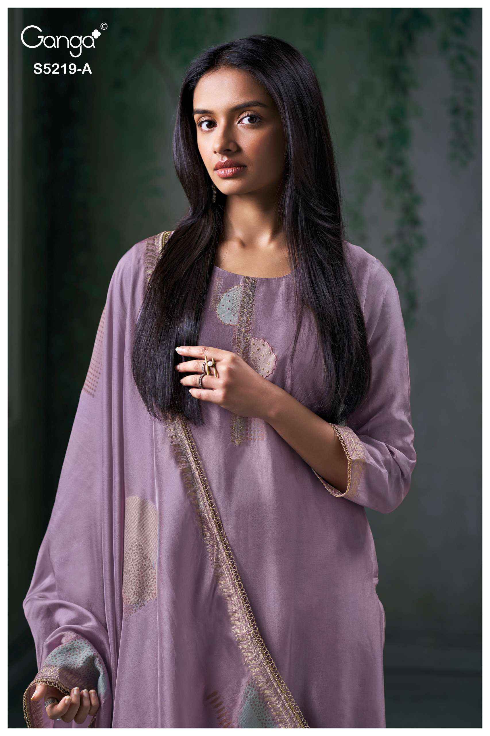 Ganga Jeeshka 5219 Viscose Jacqurad Dress Material 6 pcs Catalogue