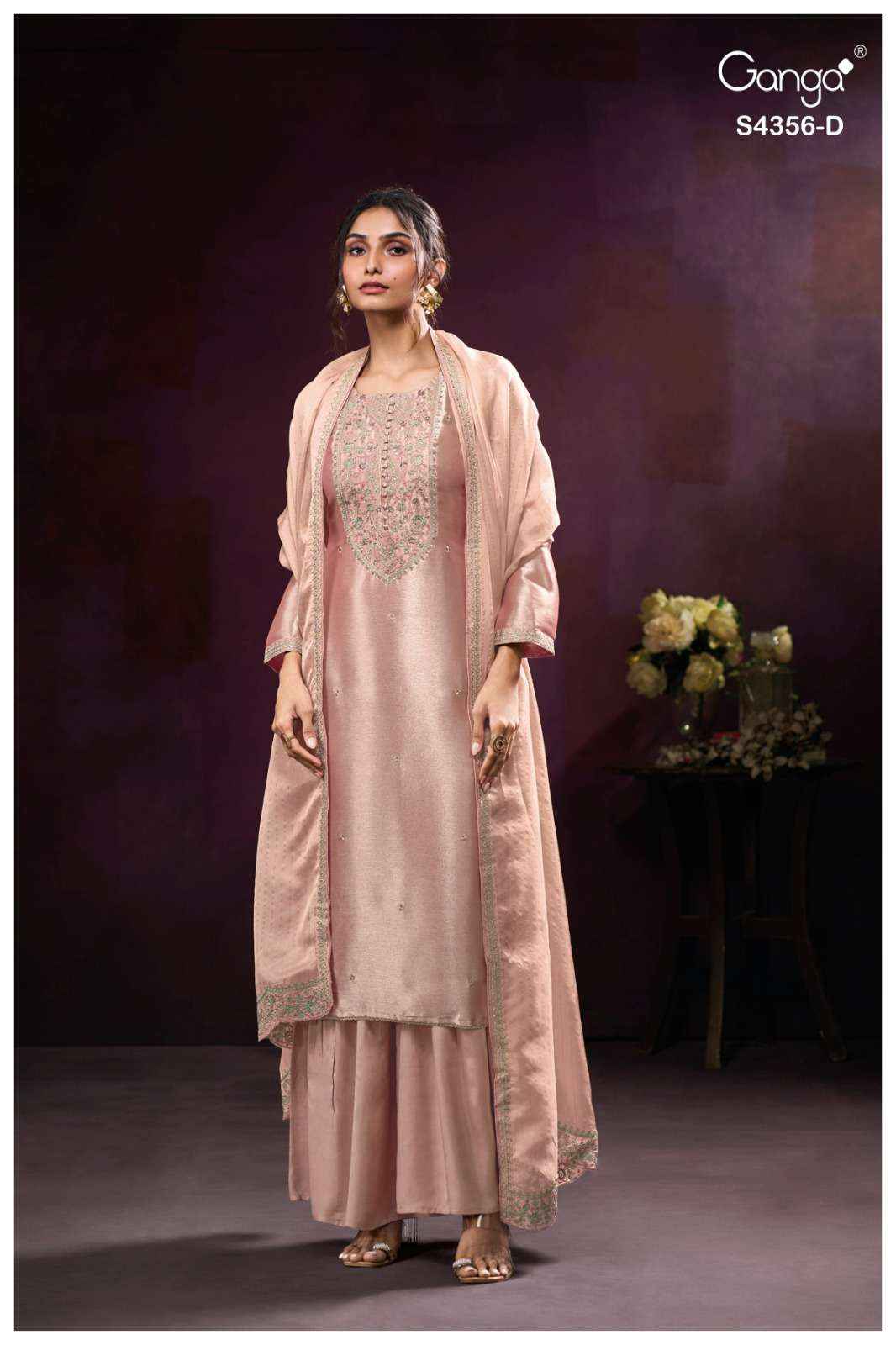 Ganga Tveya 4356 Cotton Dress Material 4 pcs Catalogue