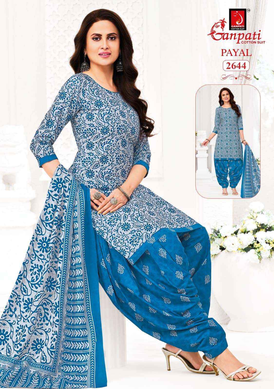 Ganpati Payal Vol 12 Cotton Dress Material 15 pcs Catalogue