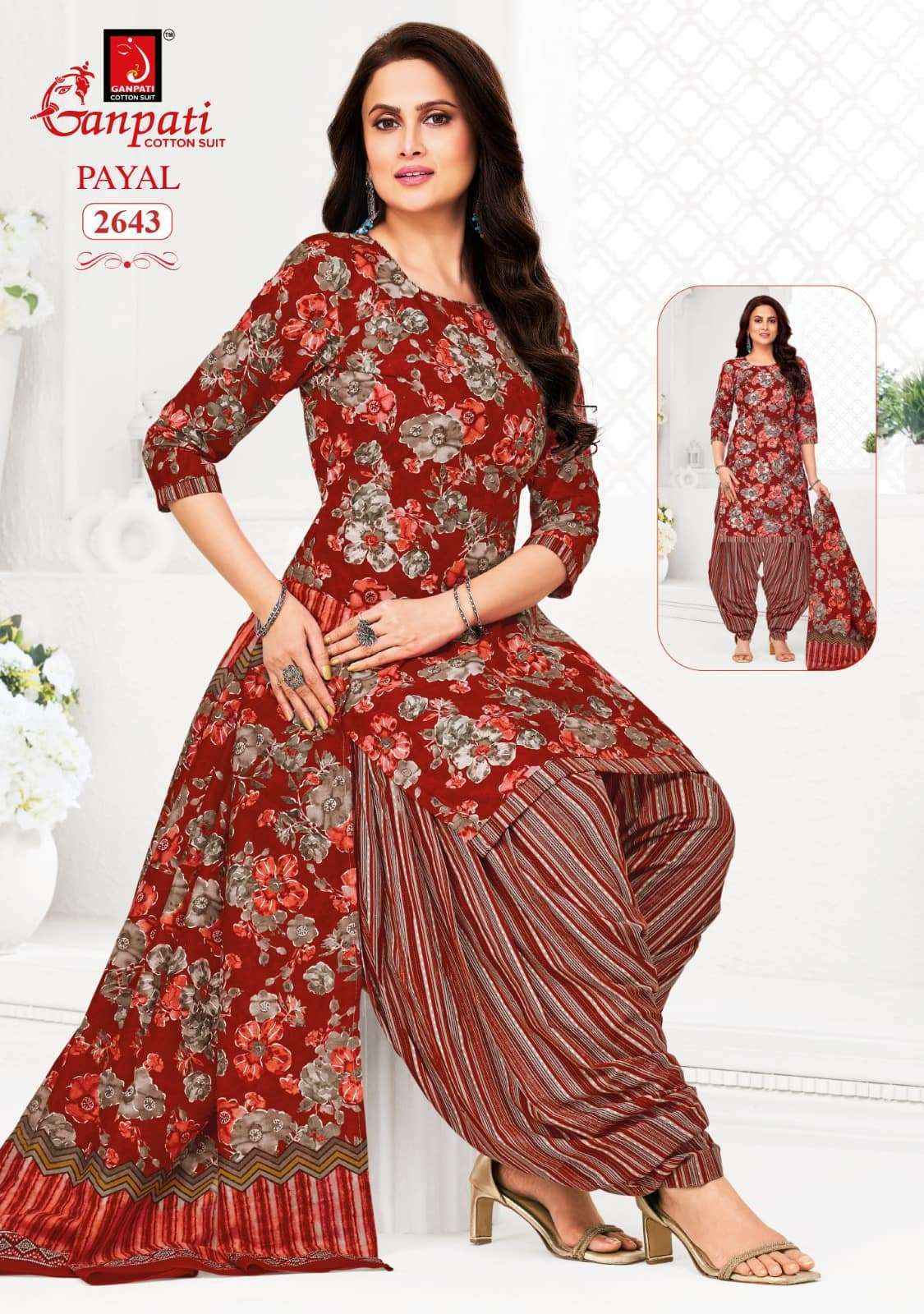 Ganpati Payal Vol 12 Cotton Dress Material 15 pcs Catalogue