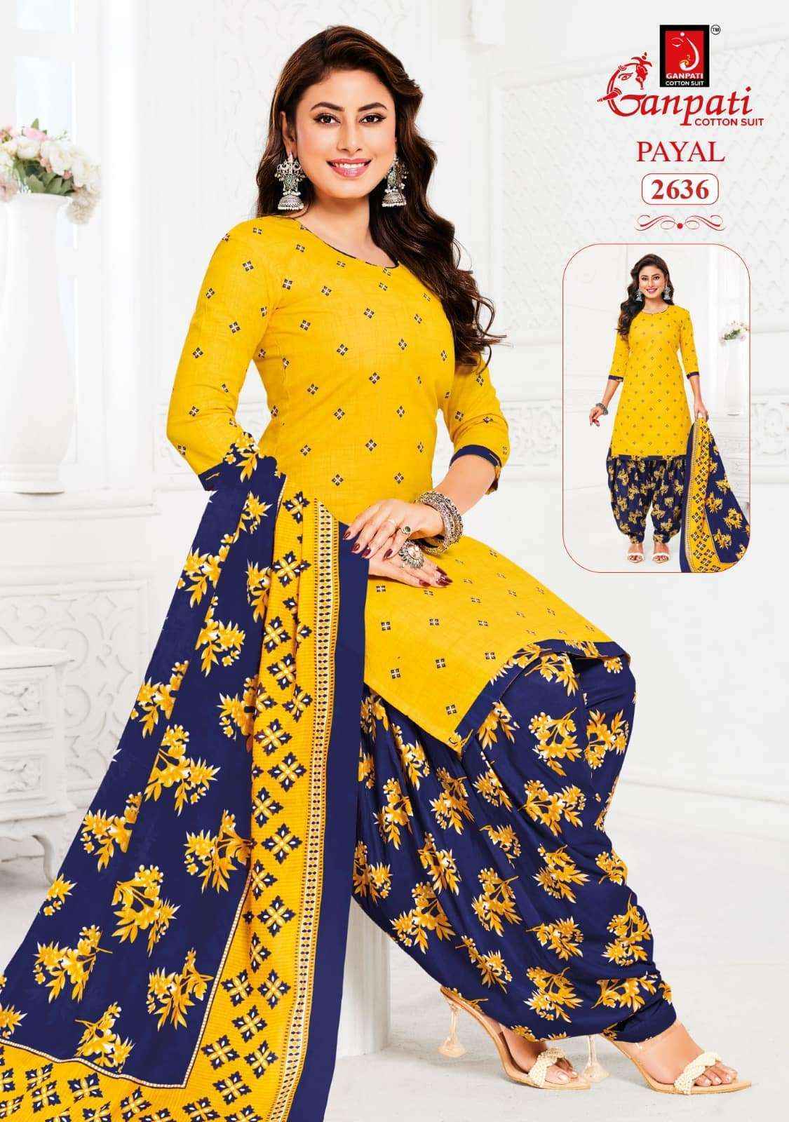 Ganpati Payal Vol 12 Cotton Dress Material 15 pcs Catalogue