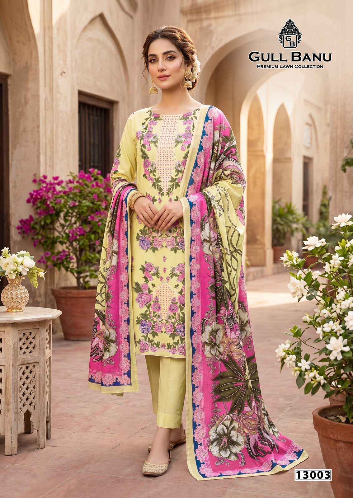 Gull Aahmed Gull Banu Vol 13 Cambric Cotton Dress Material 6 pcs Catalogue