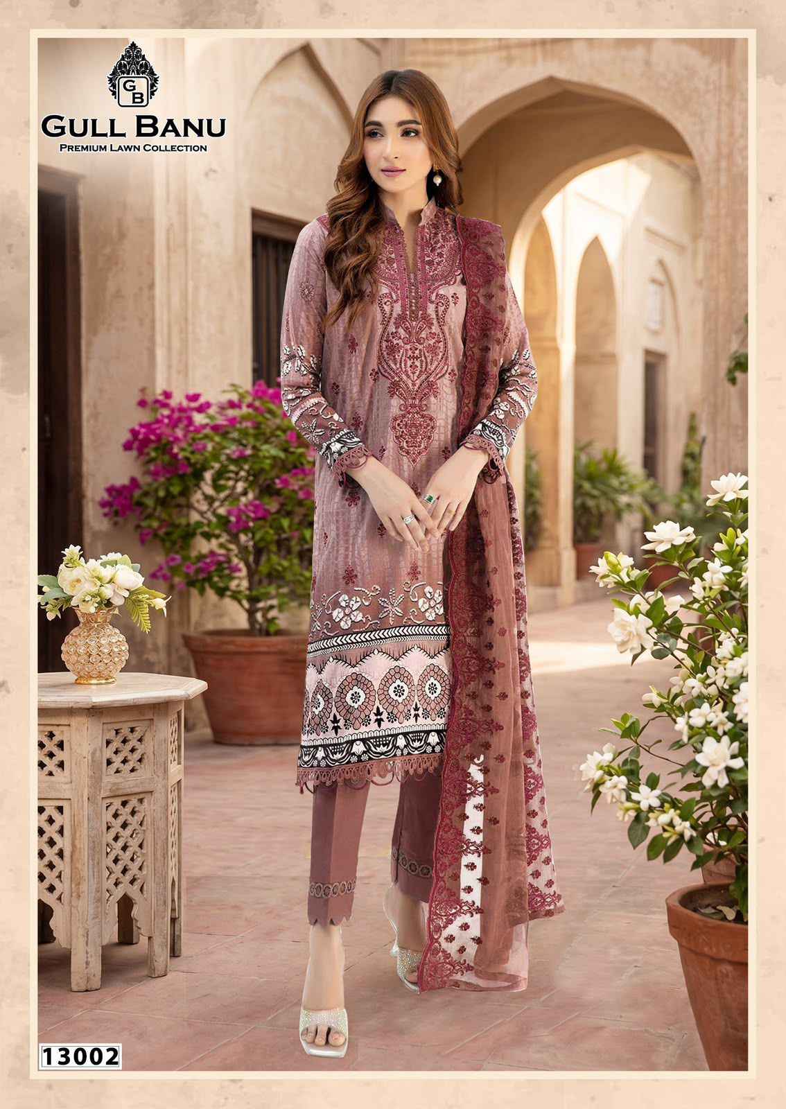 Gull Aahmed Gull Banu Vol 13 Cambric Cotton Dress Material 6 pcs Catalogue