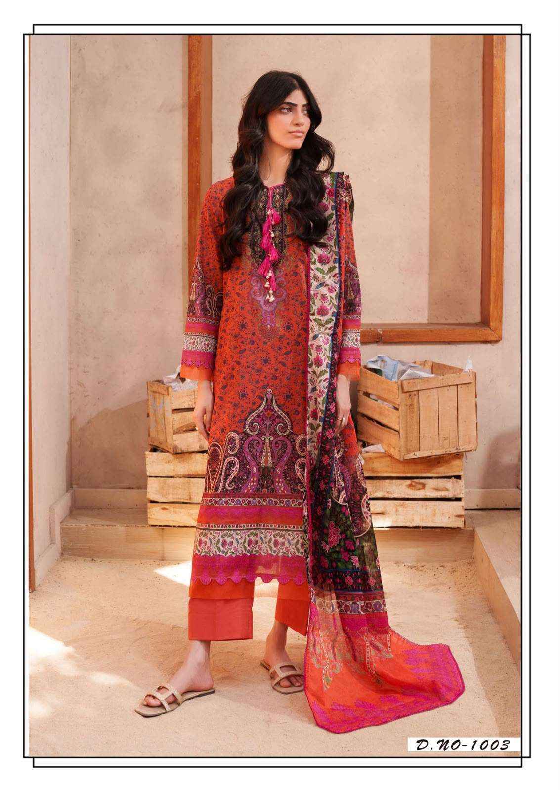 Hala Rang E Bahar Vol 1 Cotton Dress Material 6 pcs Catalogue