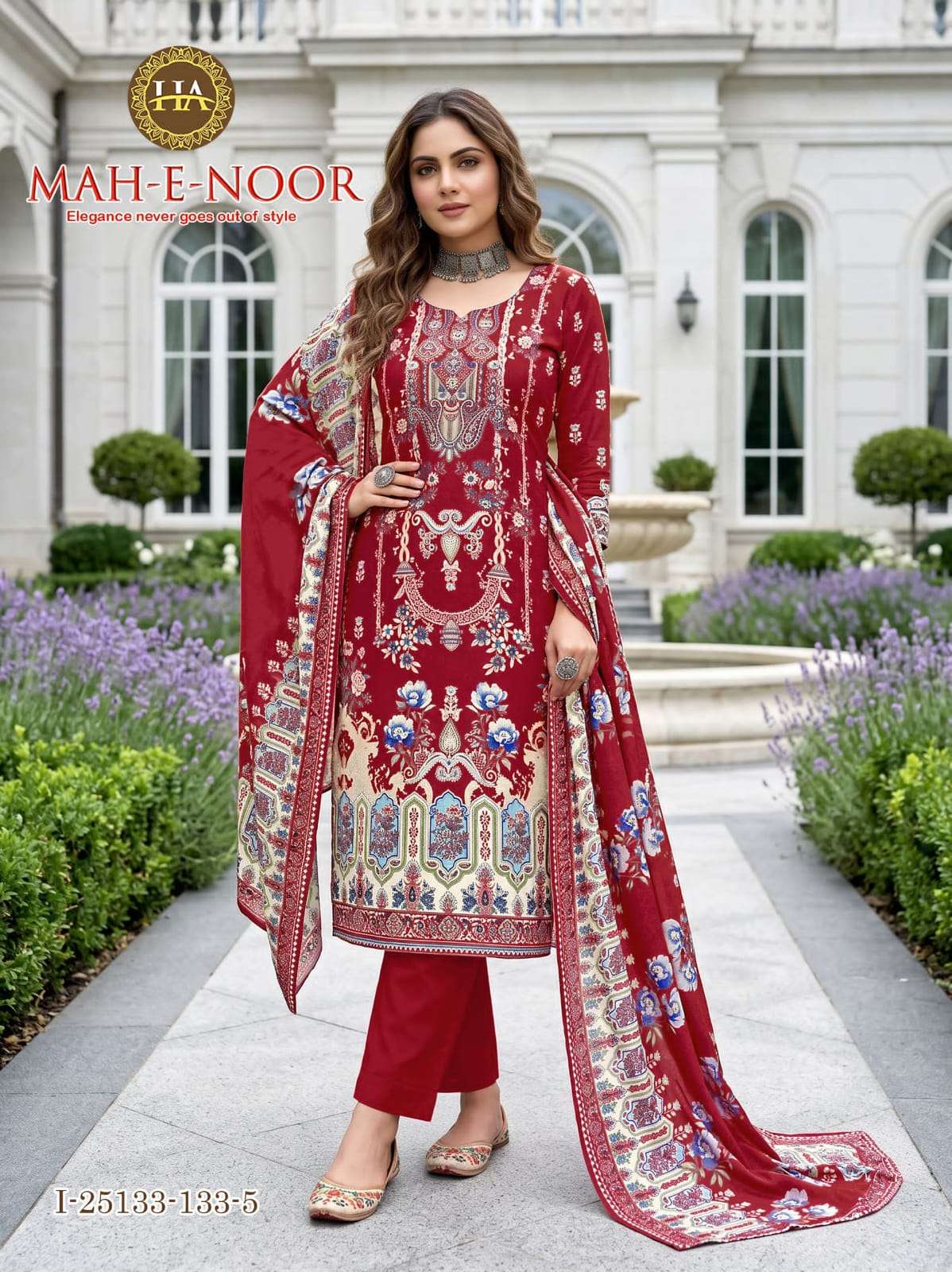 Harshit Fashion Mah E Noor Viscose Reyon Dress Material 8 pcs Catalogue