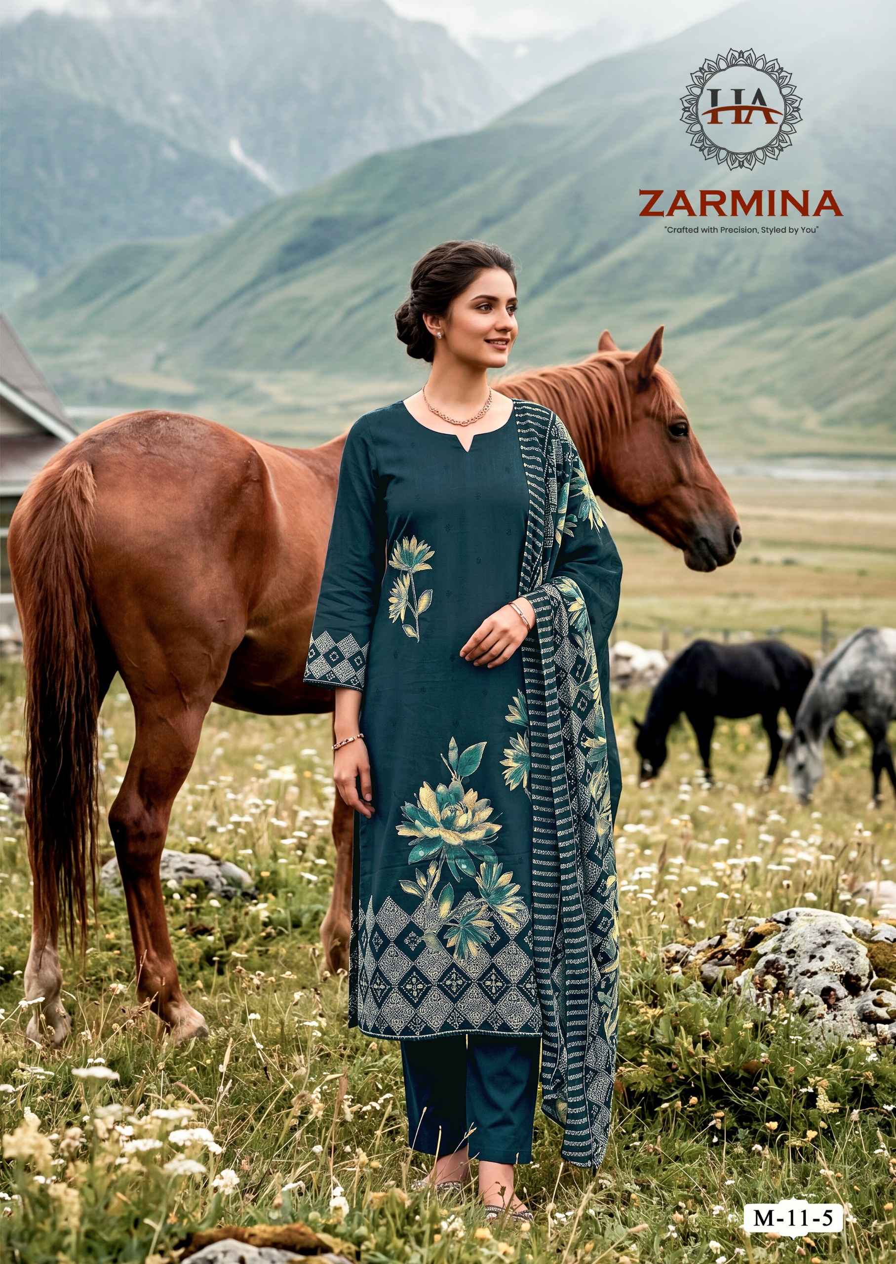 Harshit Fashion Zarmina Zam Dress Material 6 pcs Catalogue