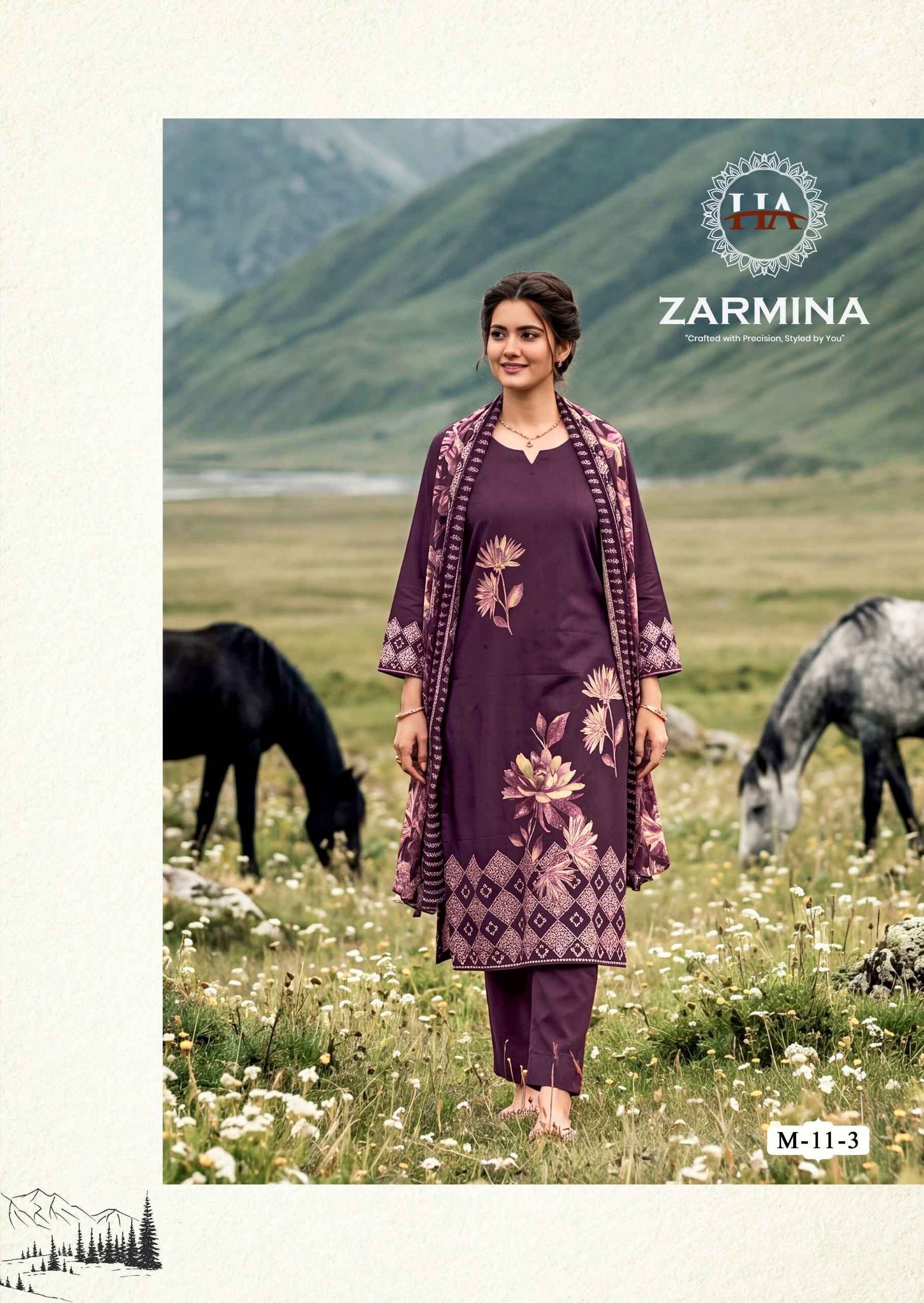 Harshit Fashion Zarmina Zam Dress Material 6 pcs Catalogue